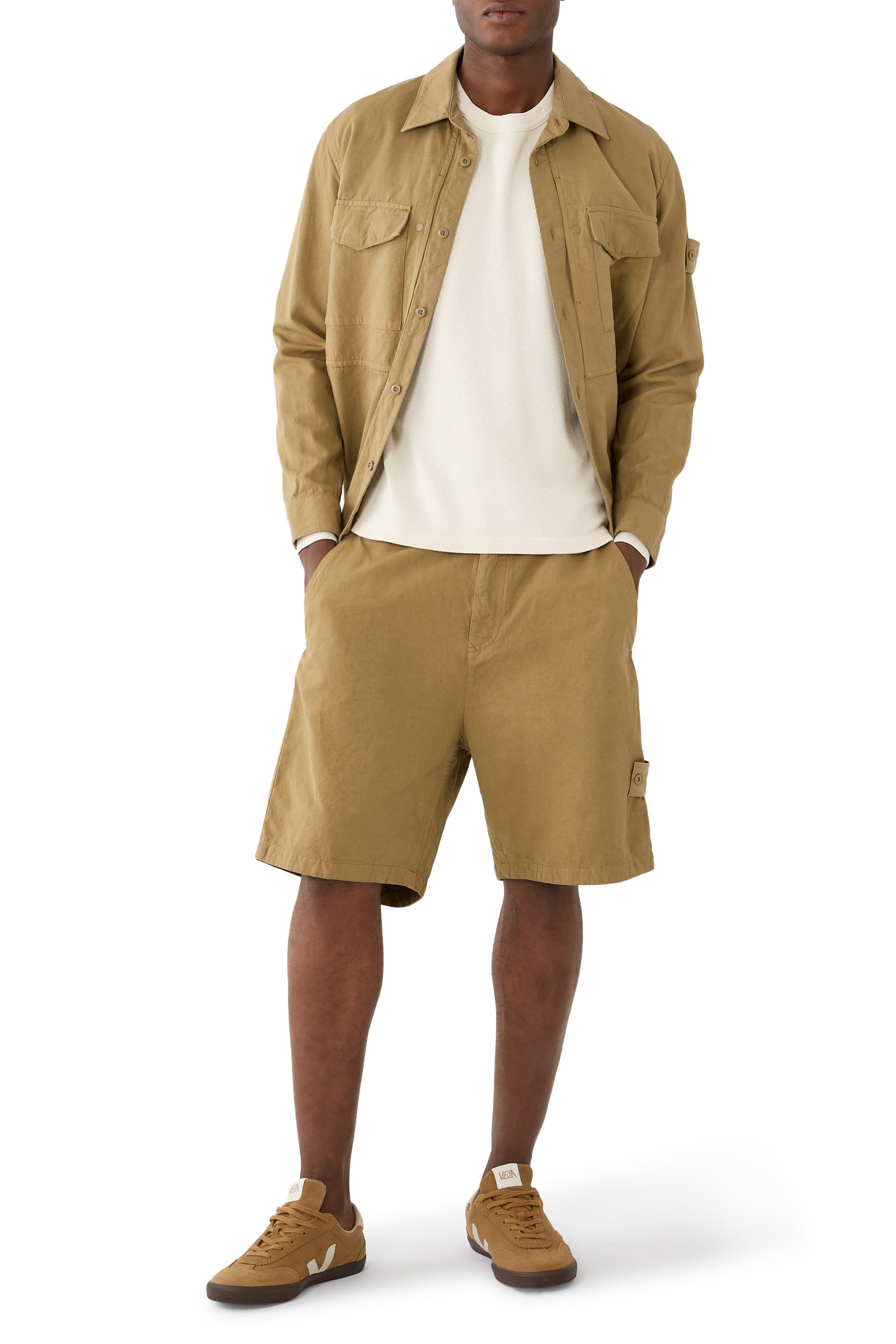 Logo Drawstring Waist Bermuda Shorts