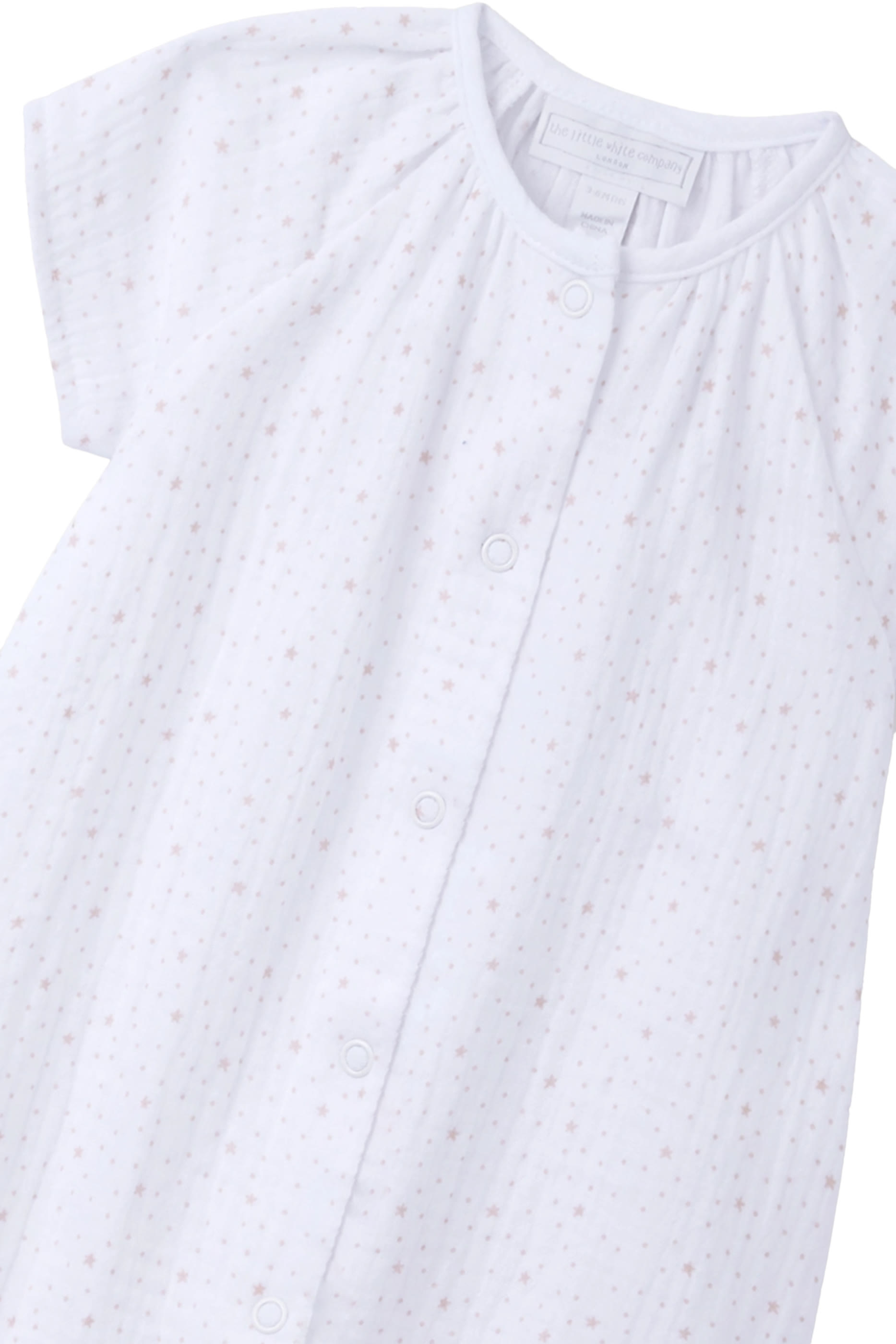 Kids Organic Cotton Starfish Print Muslin Sleepsuit