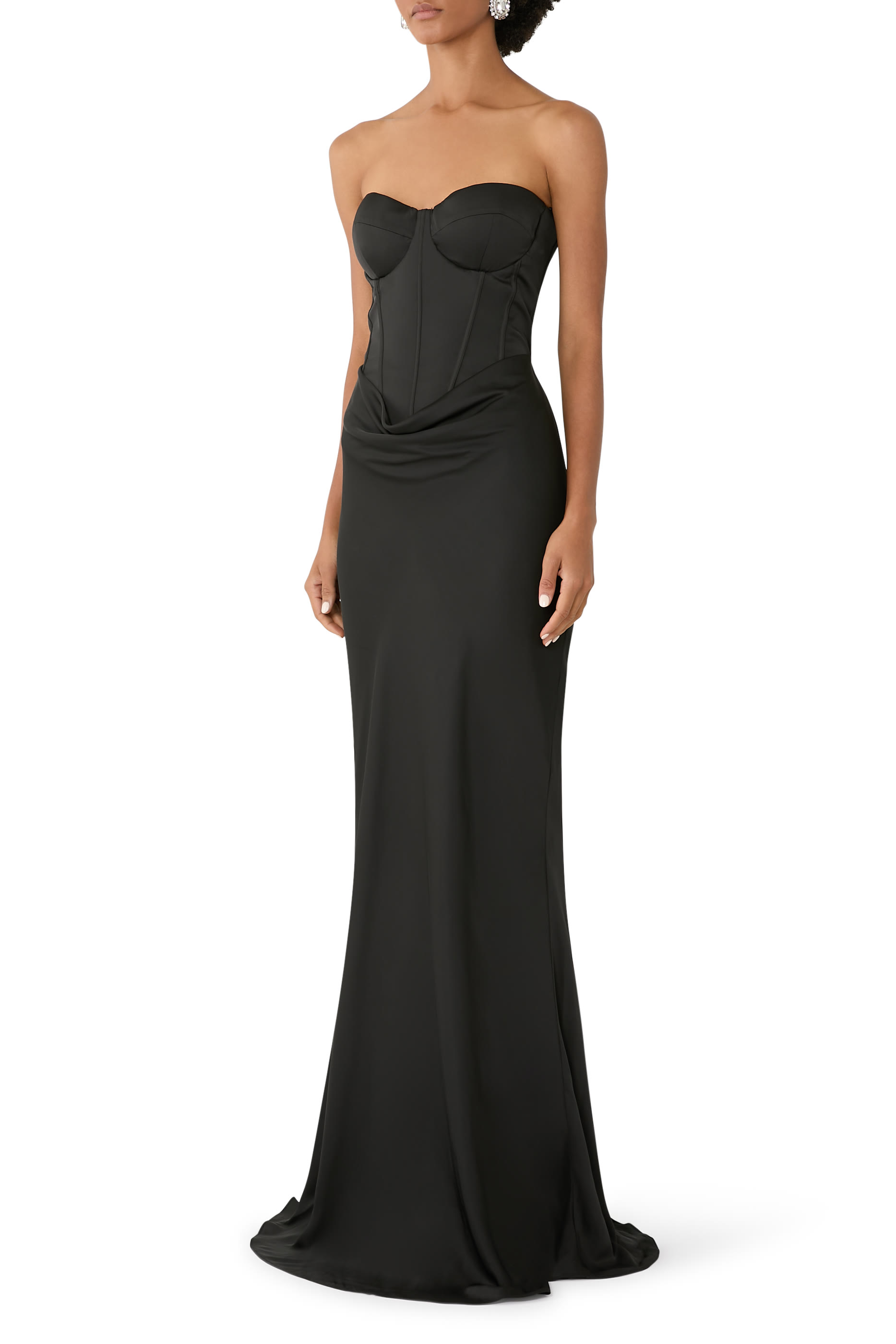 Satin Corset Maxi Dress