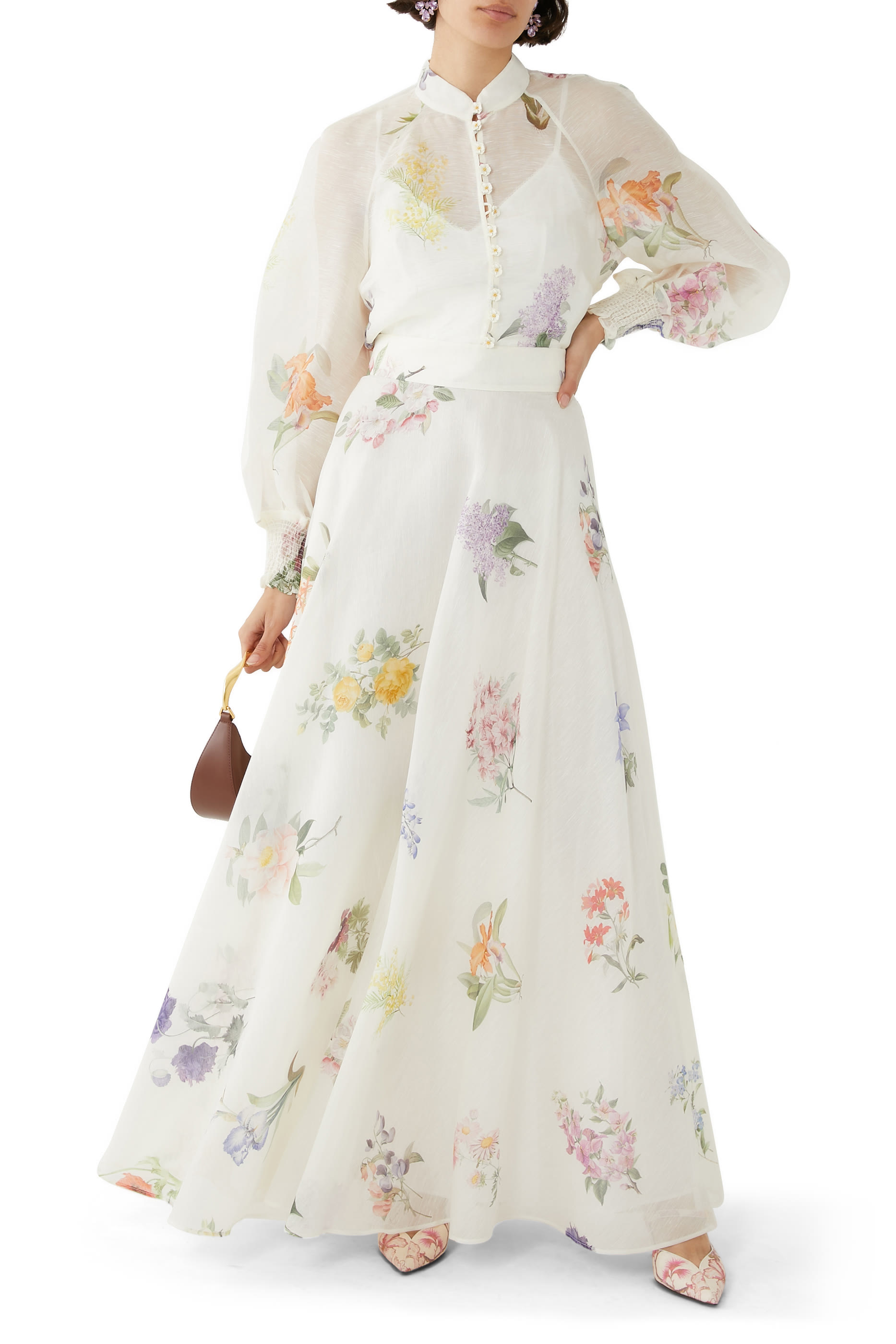 Natura Floral Print Maxi Skirt