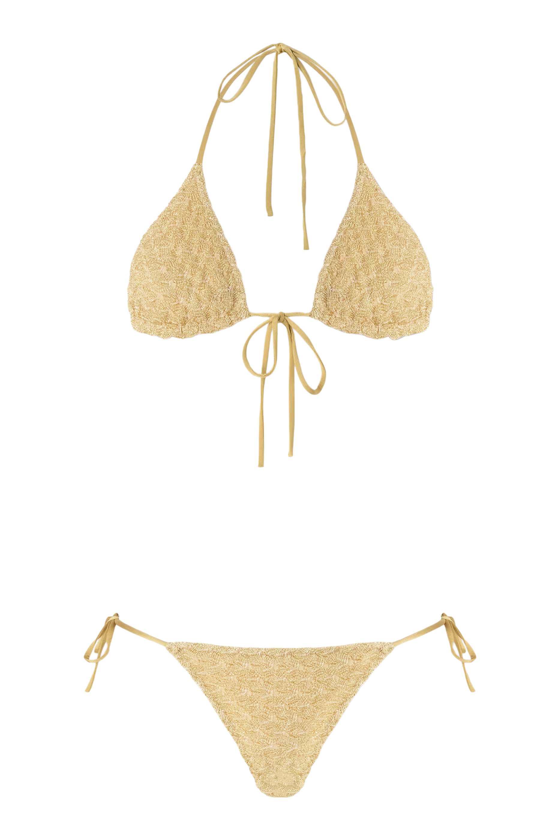 Raschel Workmanship Triangle Bikini Set