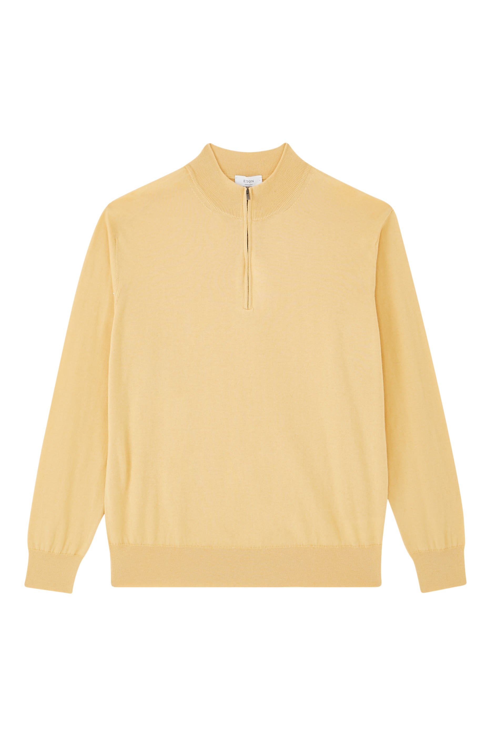 Cotton & Cashmere Quarter Zip Fine Knit Polo