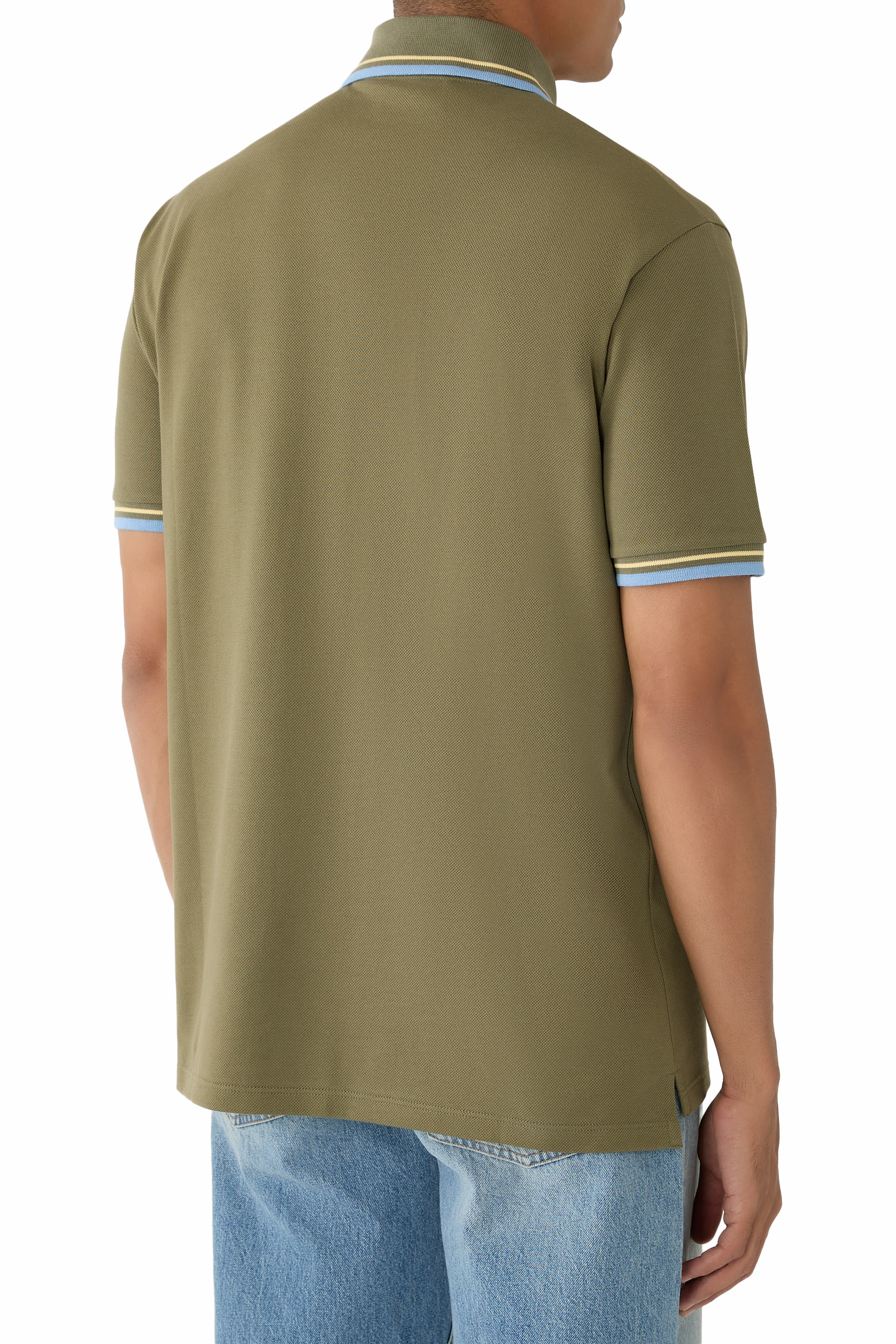 Logo Embroidery Cotton Piquet Polo Shirt 