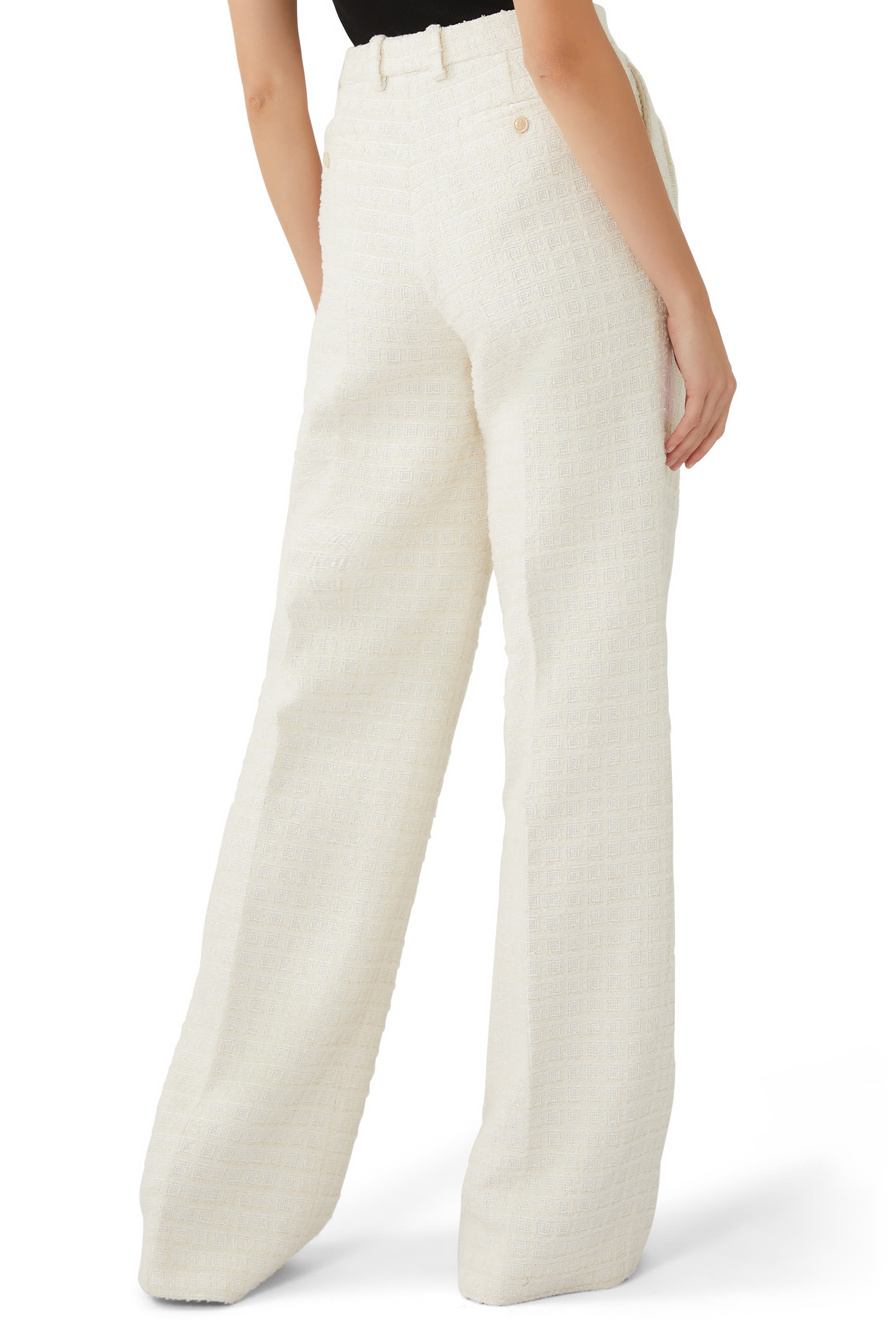 Tweed Wide-Leg Pants