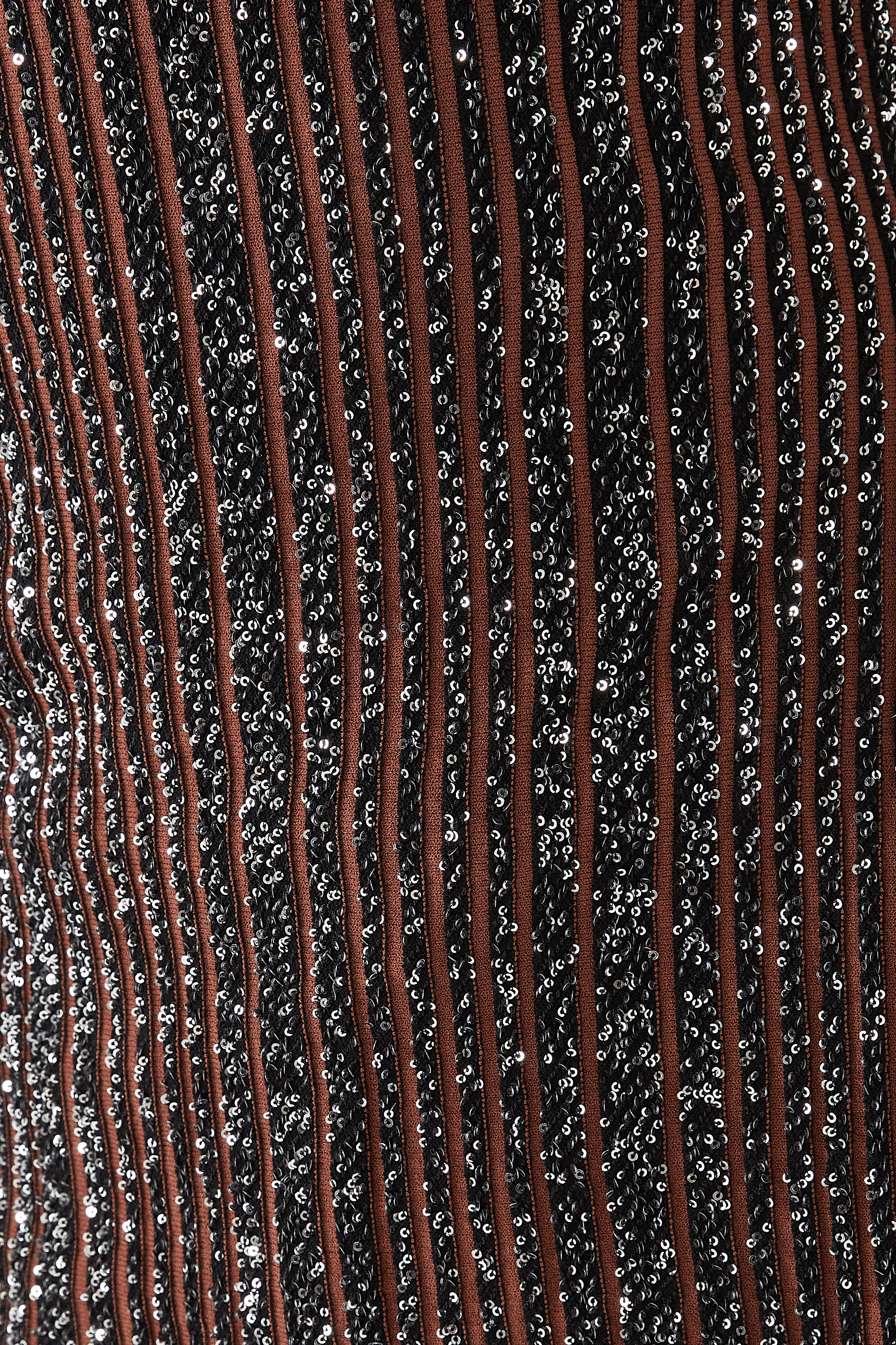 Partialized Knit Sequinned Long Sleeve Sweater