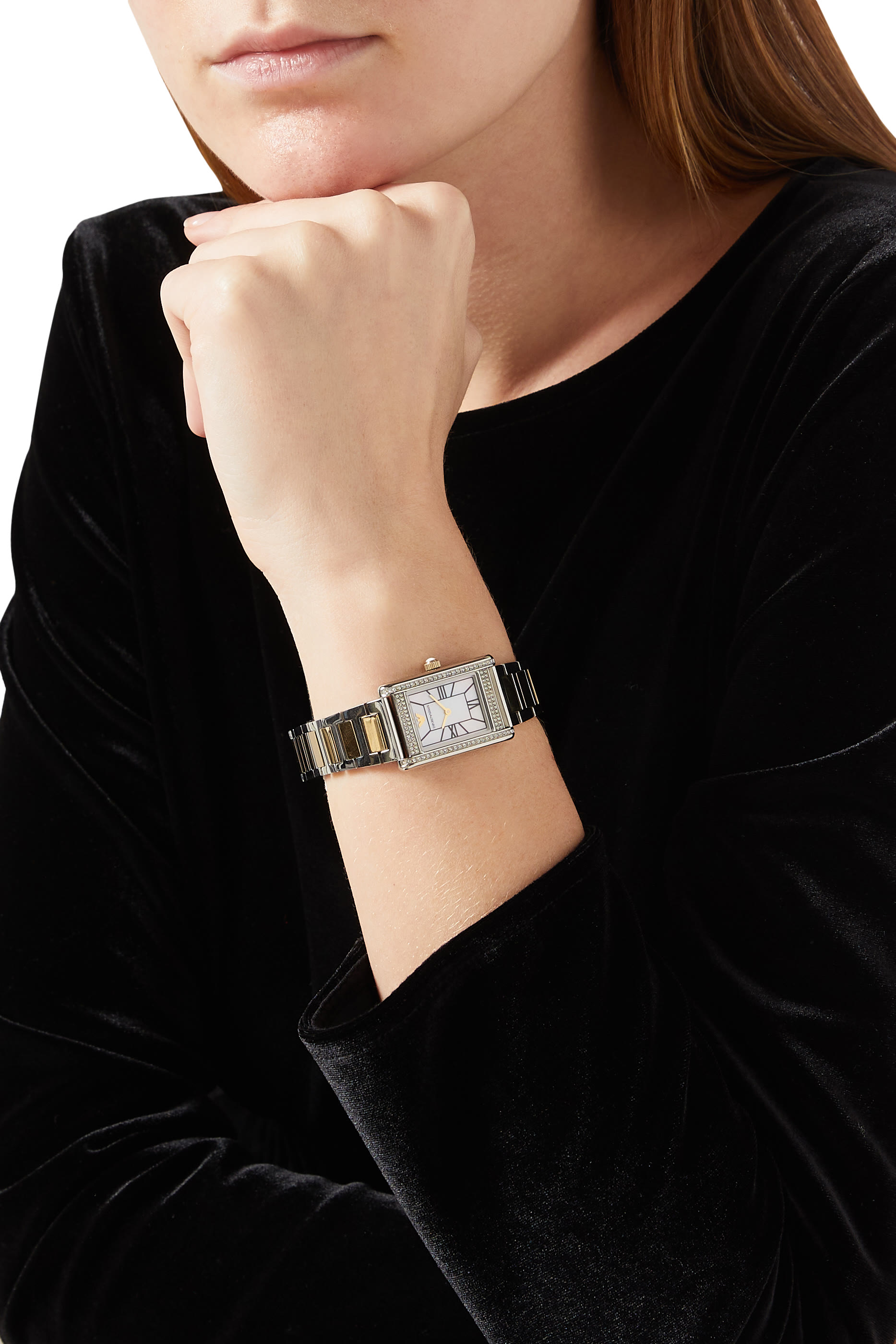 Two-Hand Two-Tone Stainless Steel Watch