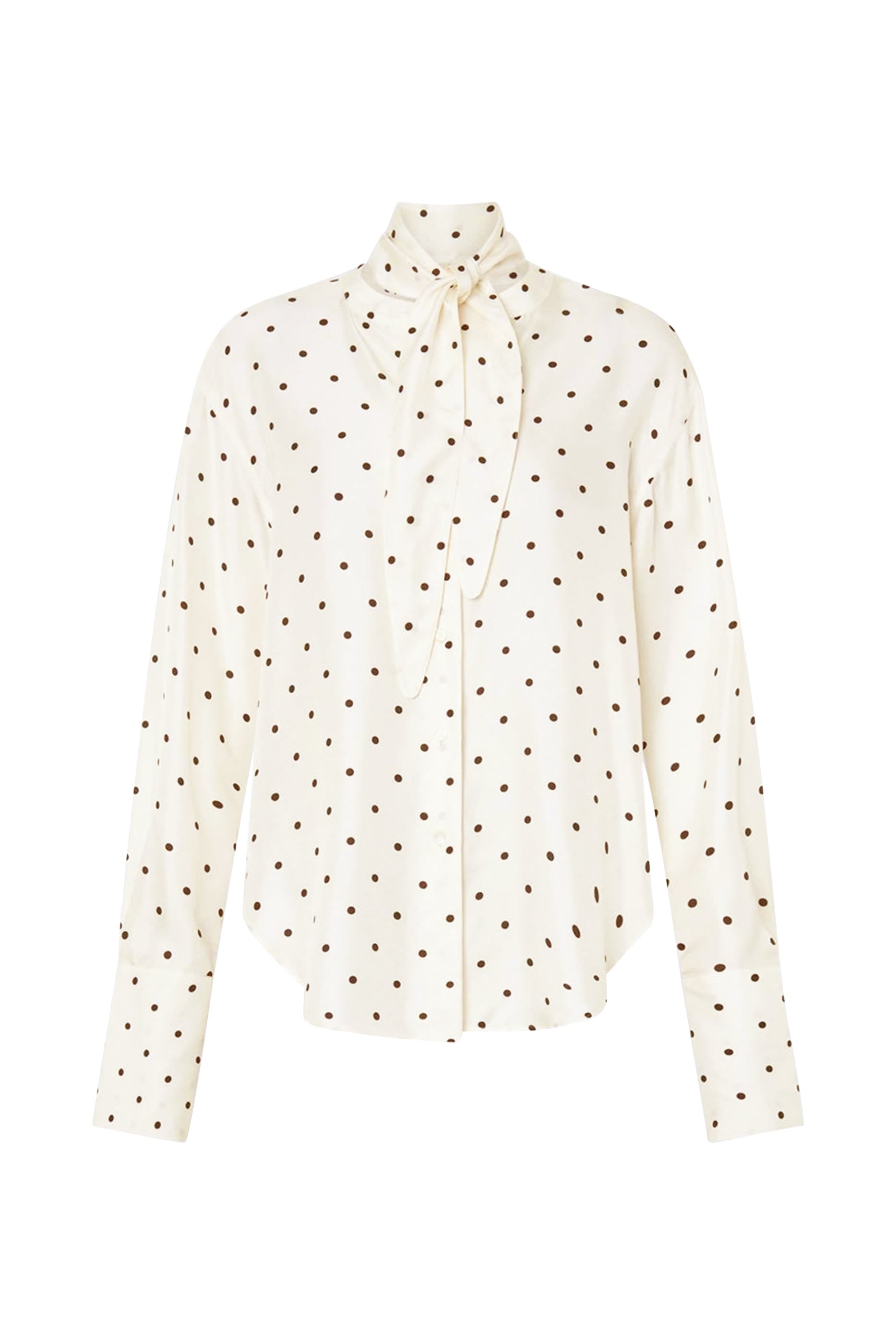 Graphic Spot Tie Neck Shirt