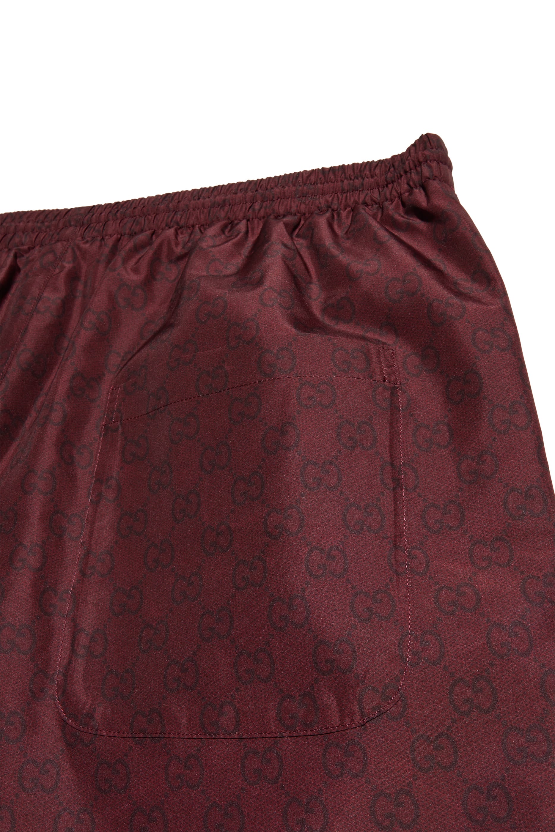 Printed Polyester Poplin Swim Shorts 