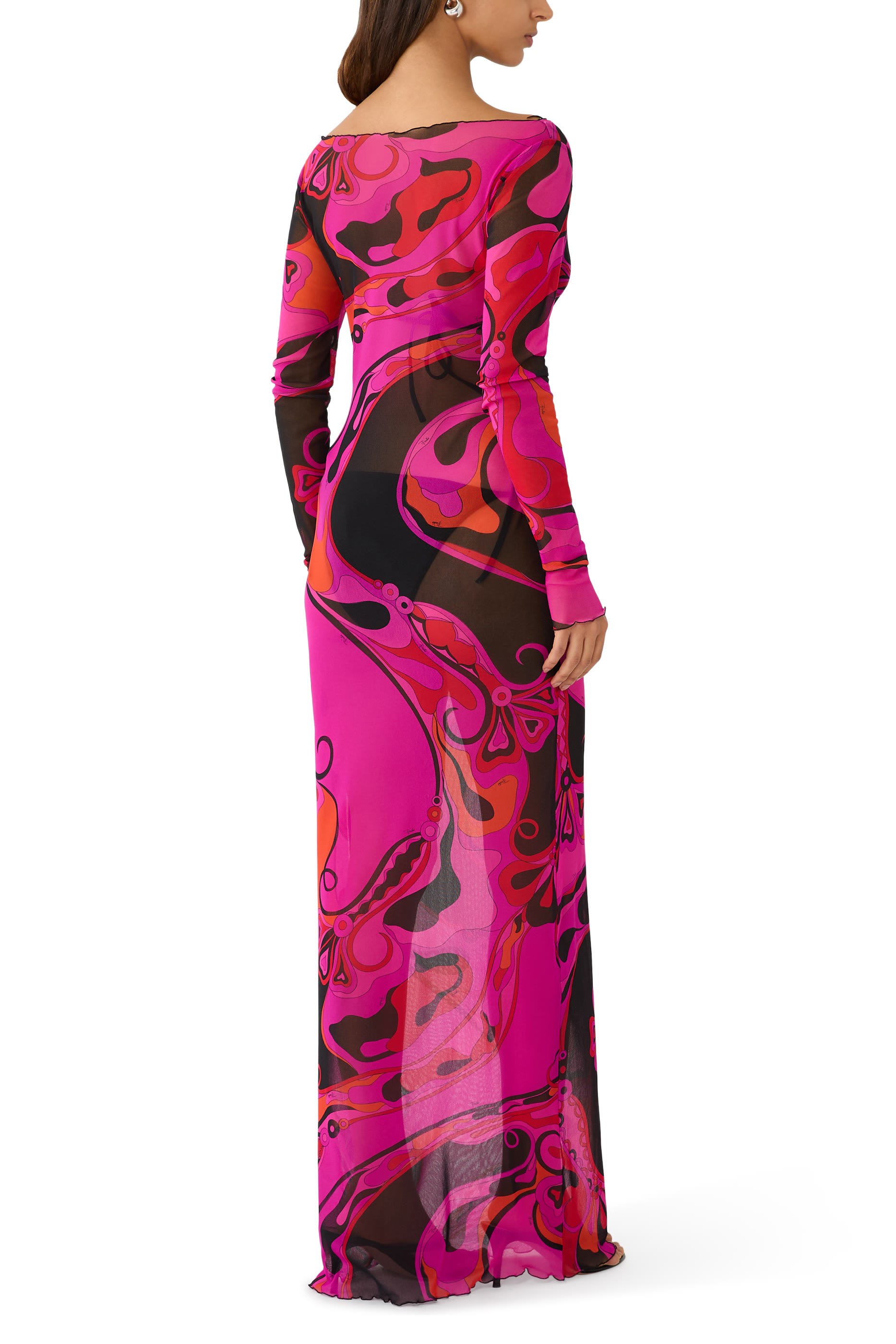 Printed Long Sleeves Dress