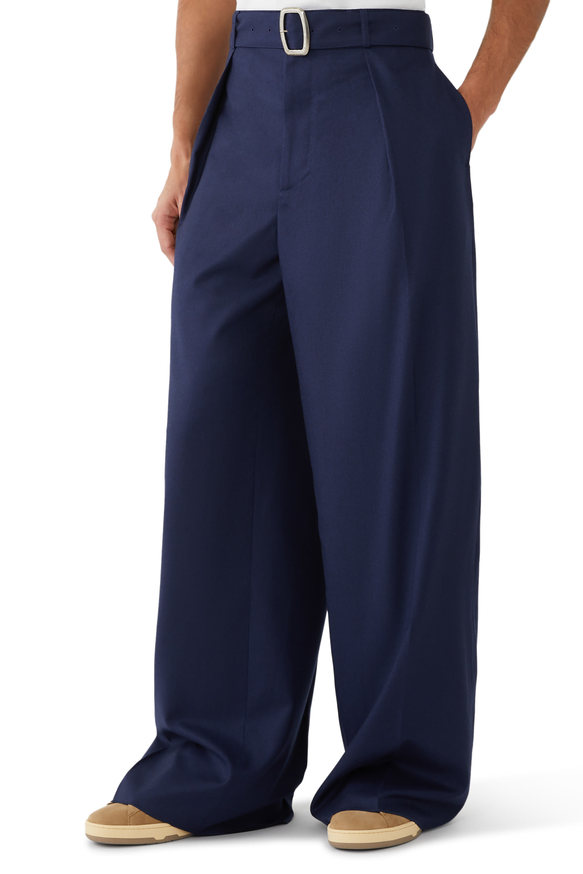 Wool Wide Leg Pants