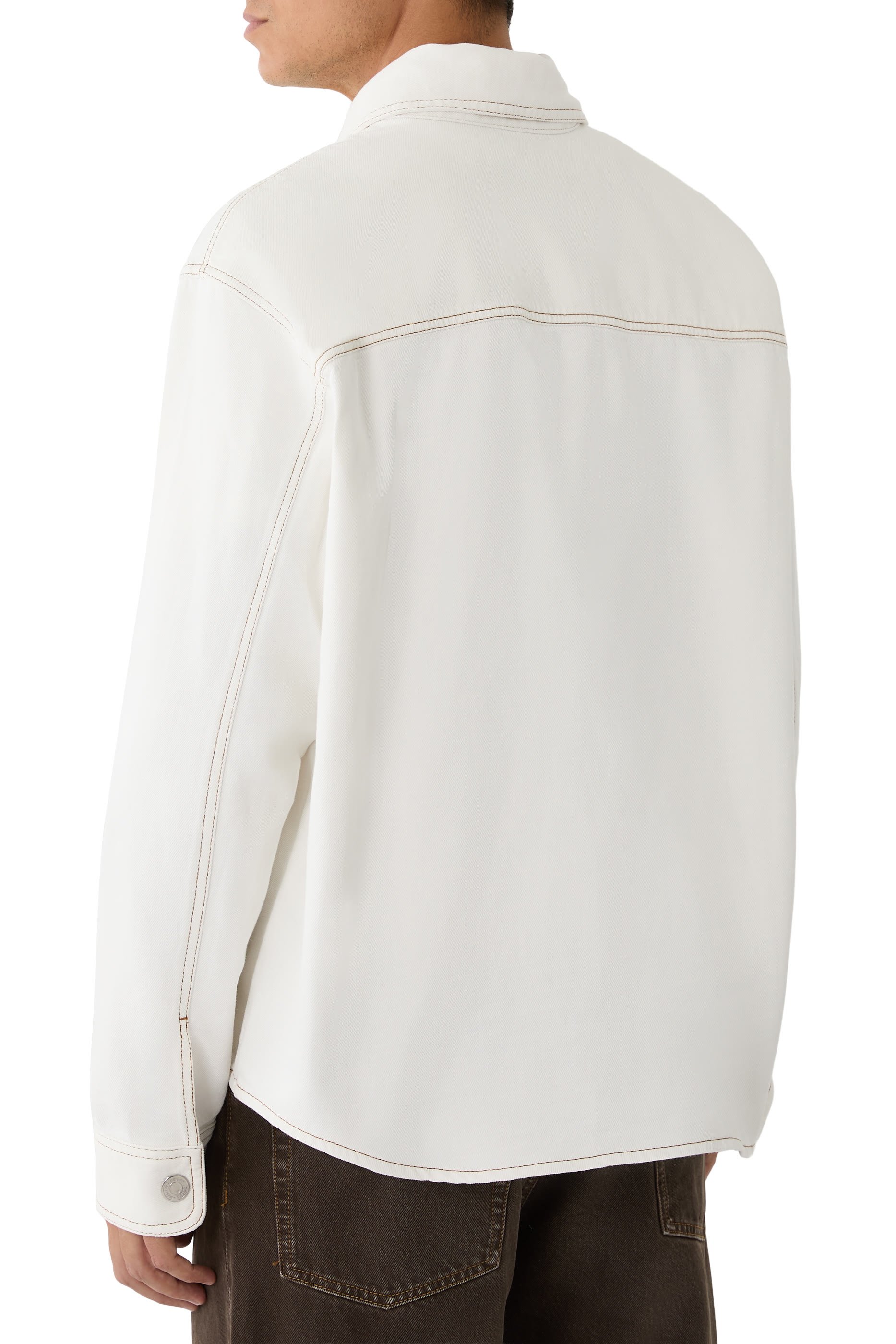 Point-Collar Shirt Jacket