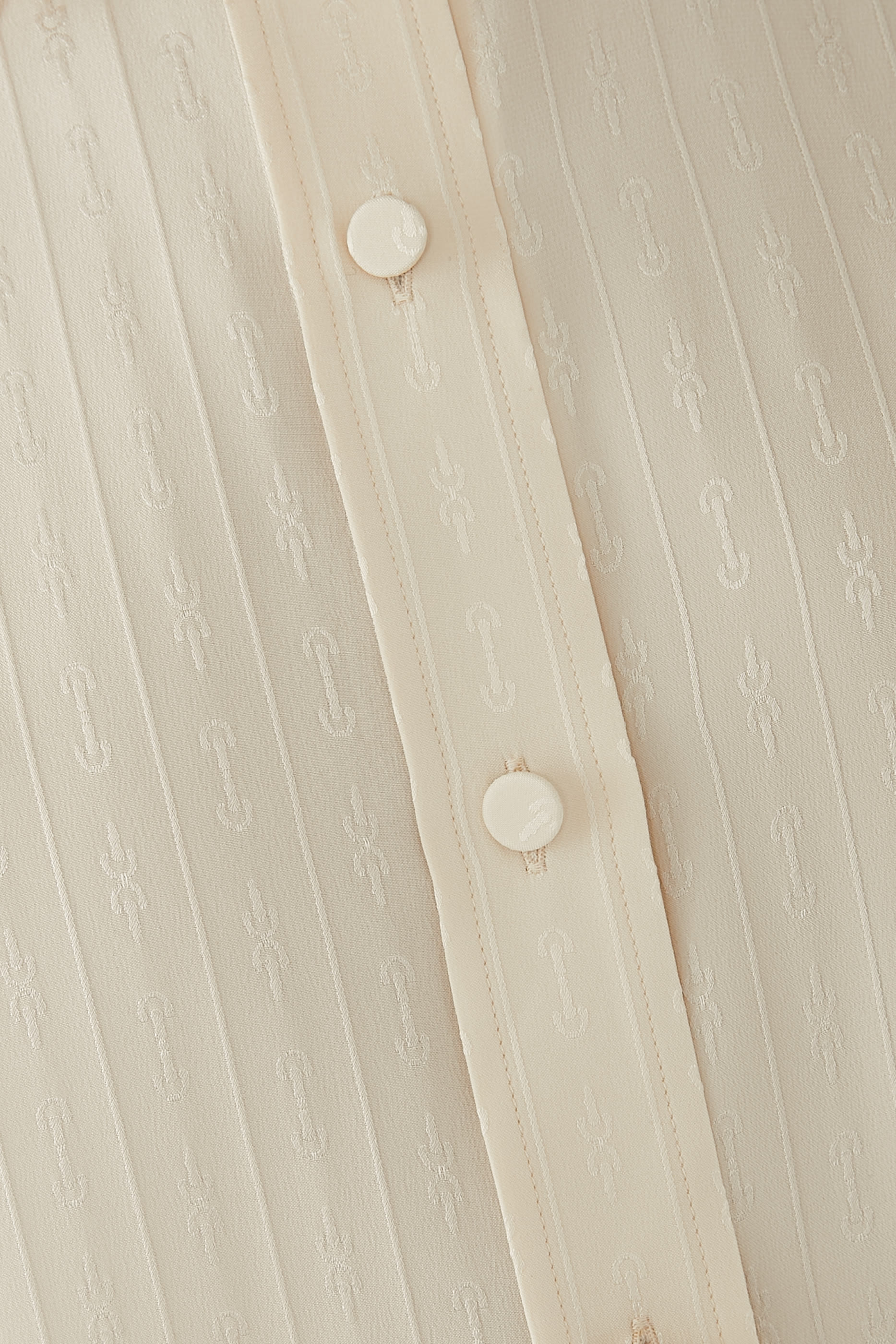 Striped Horsebit Silk Jacquard Shirt