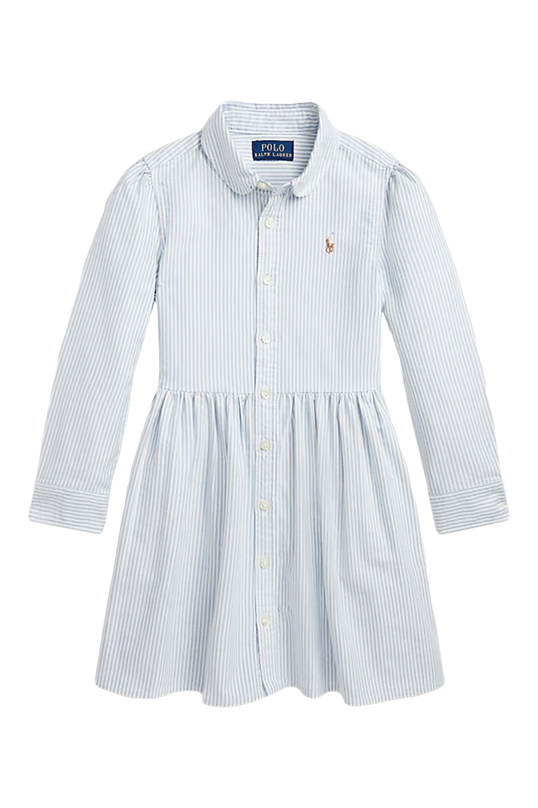 Kids Striped Cotton Oxford Shirtdress