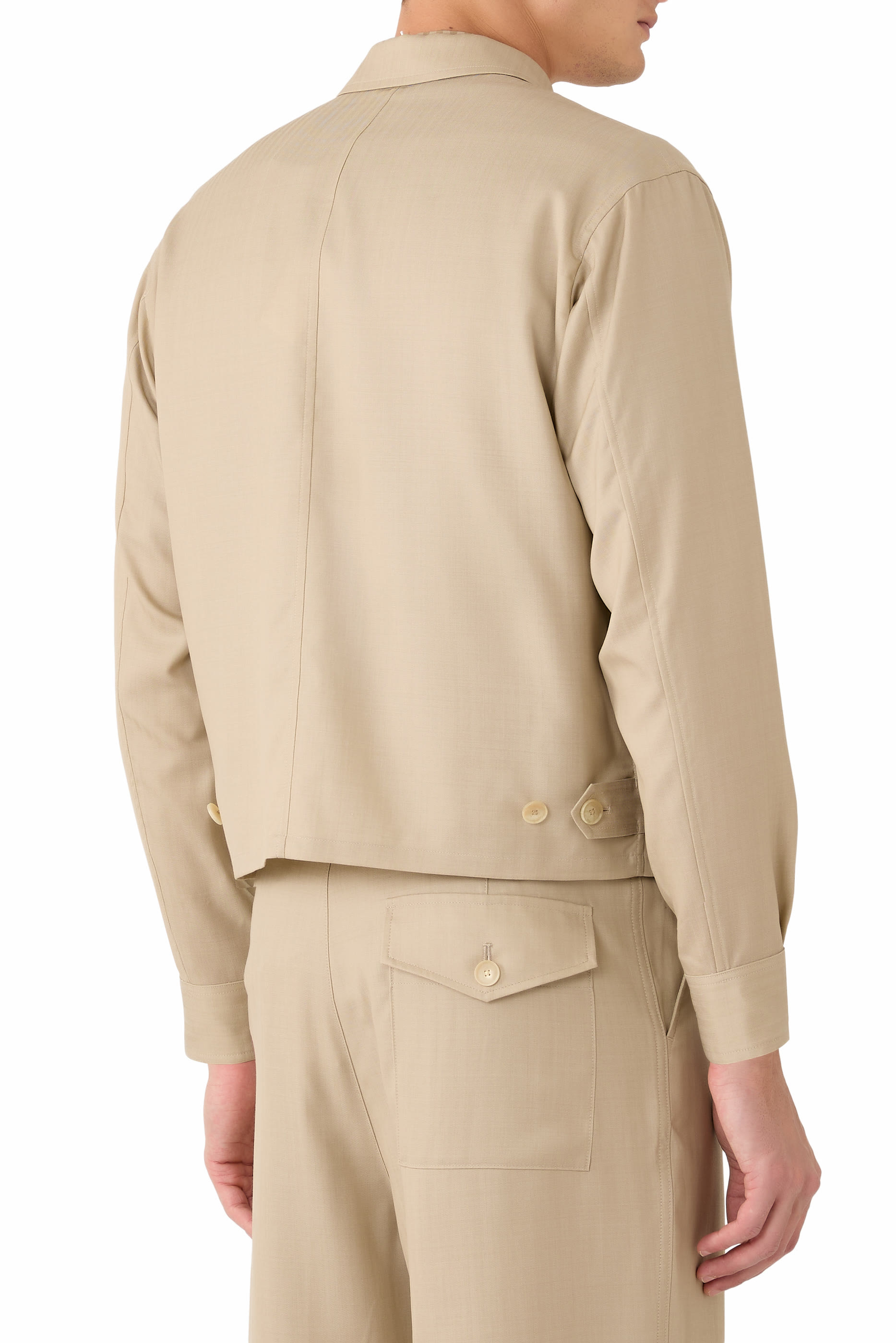 Wool Herringbone Blouson 