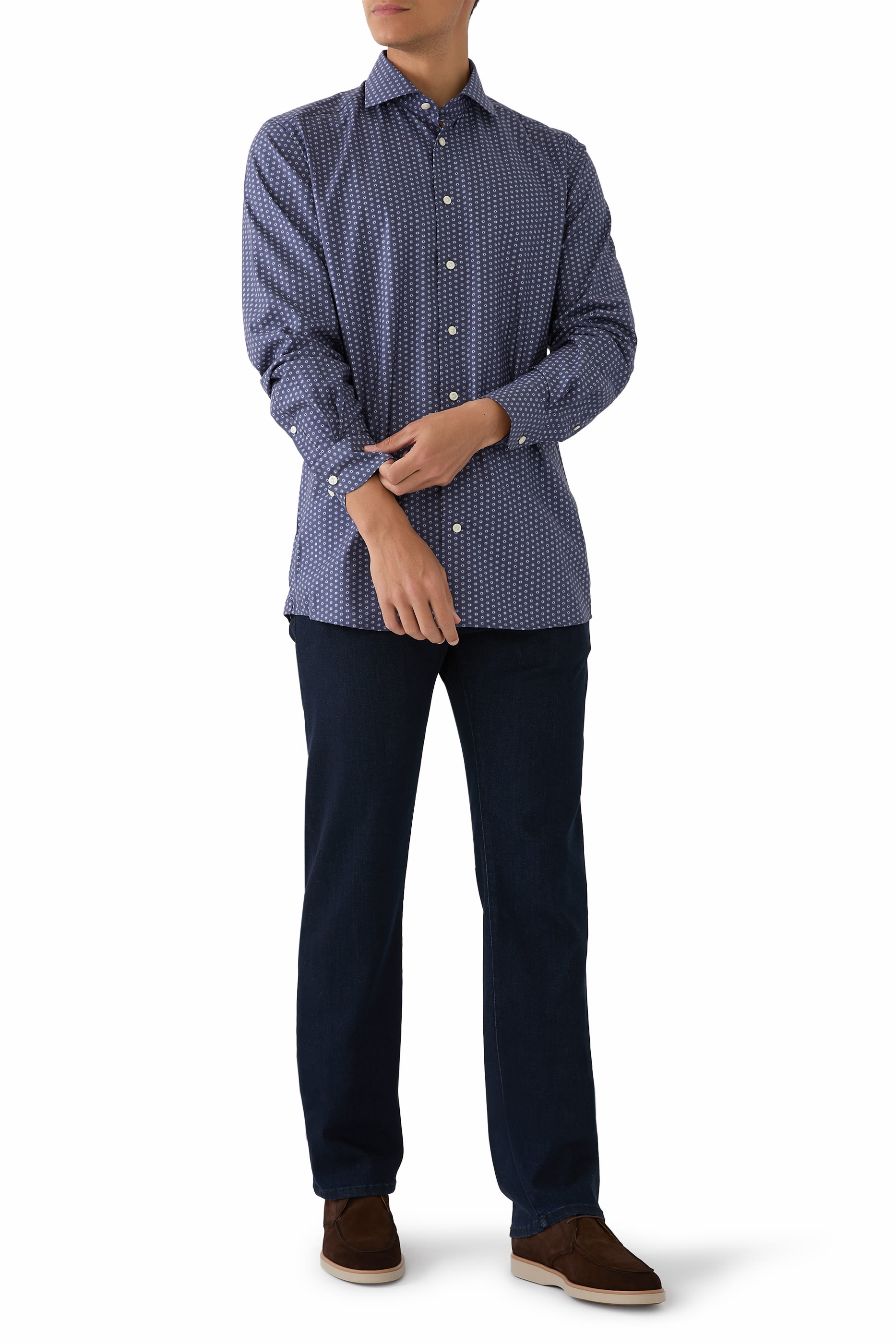 Geometric Signature Twill Shirt