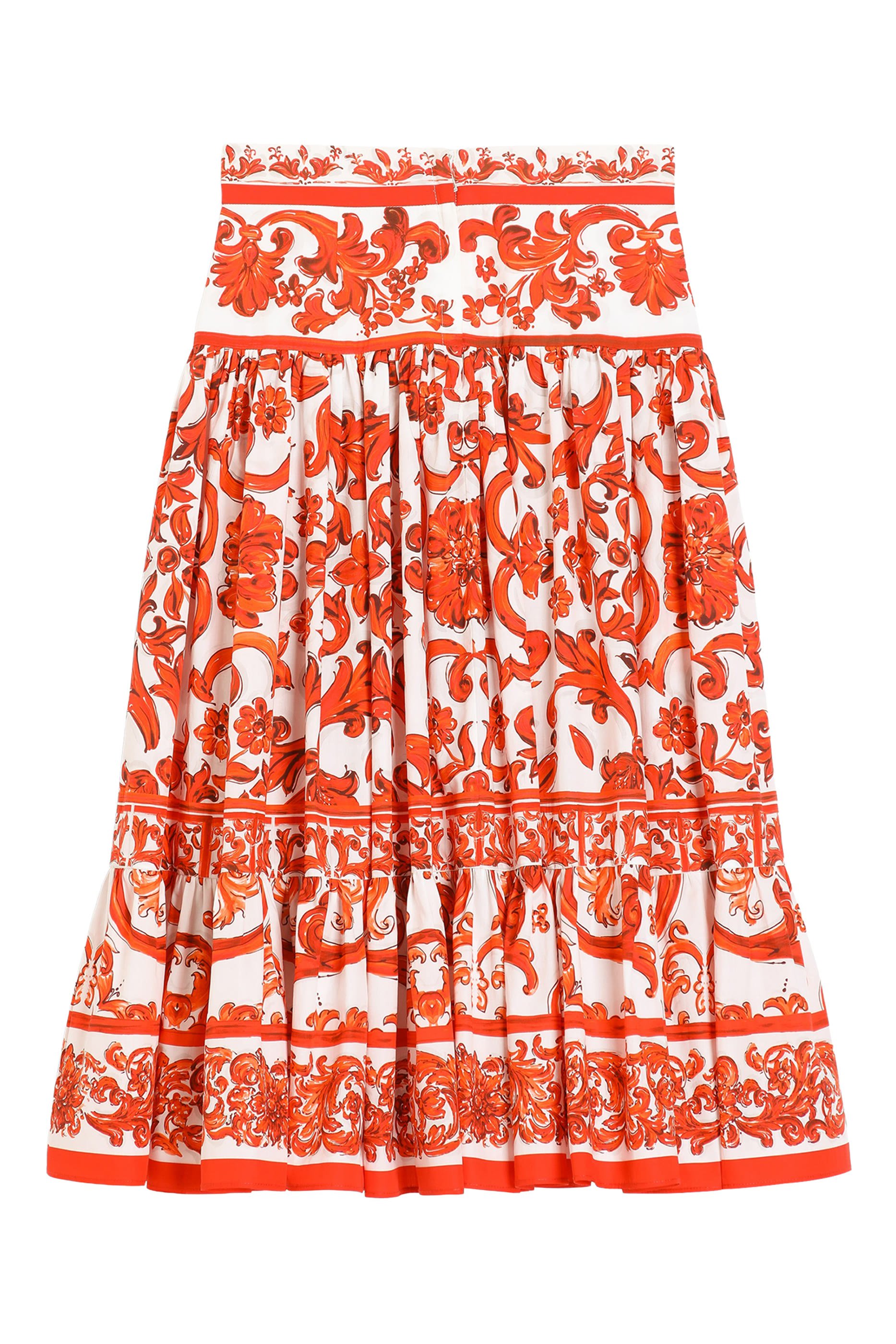 Kids Majolica-Print Poplin Skirt