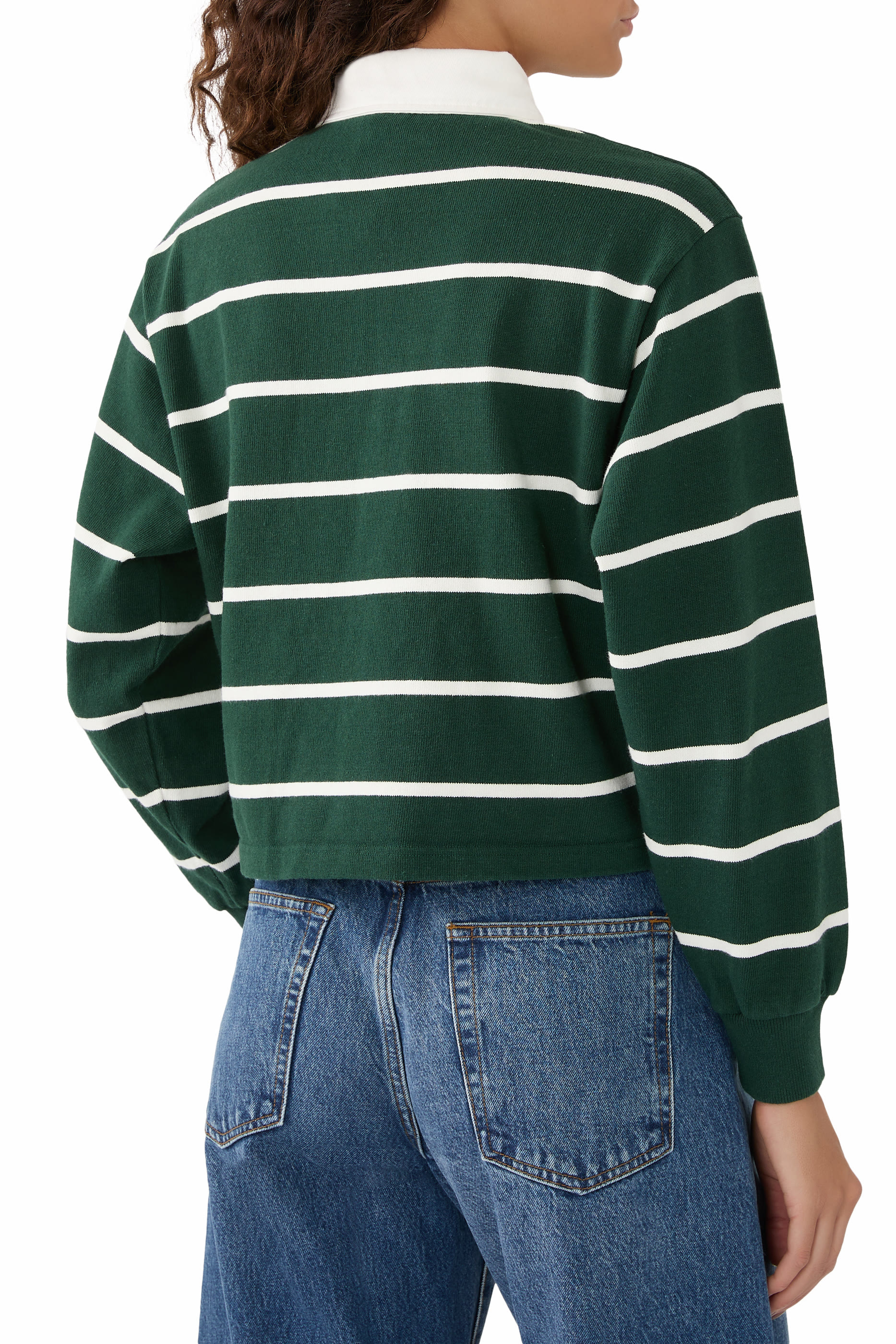 Serif Logo Cropped Rugby Polo