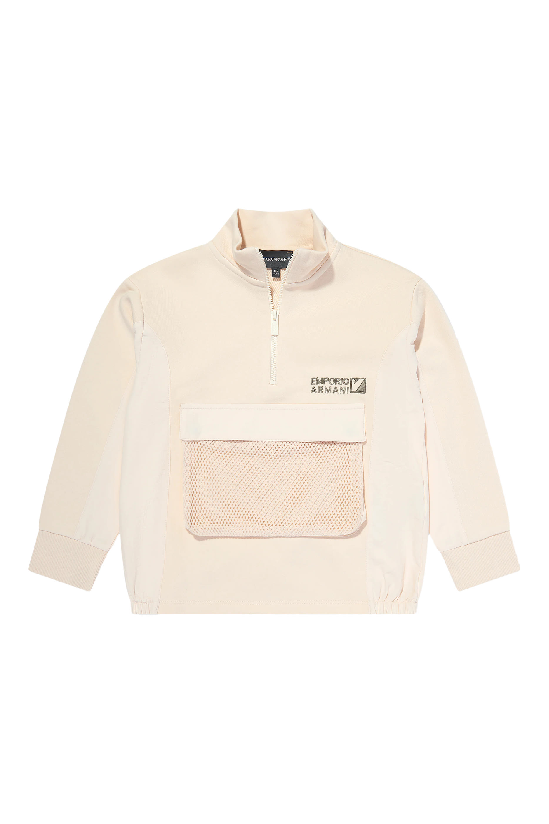 Kids Mock Neck Mesh Sweatshirt