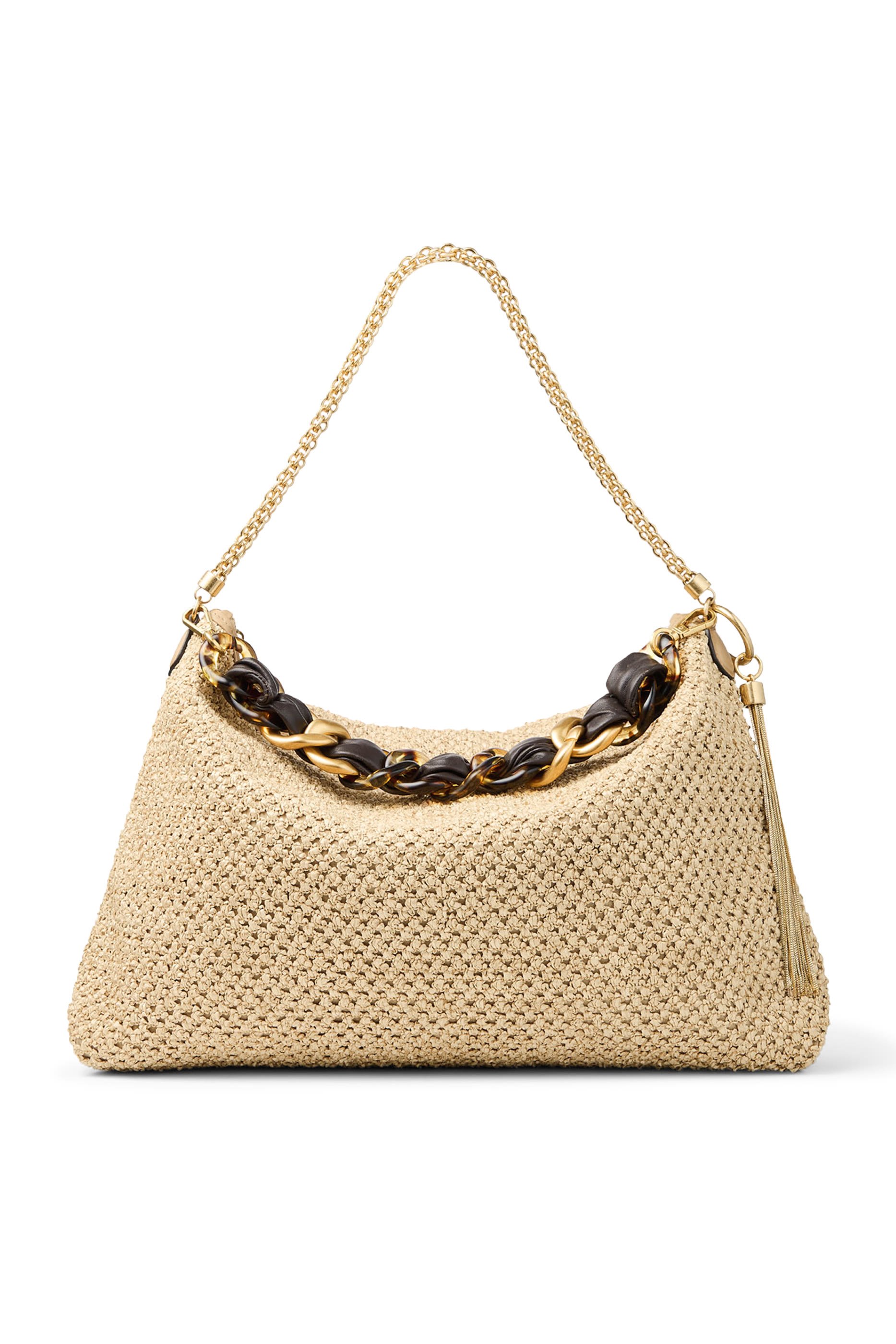 Callie Maxi Raffia Shoulder Bag 