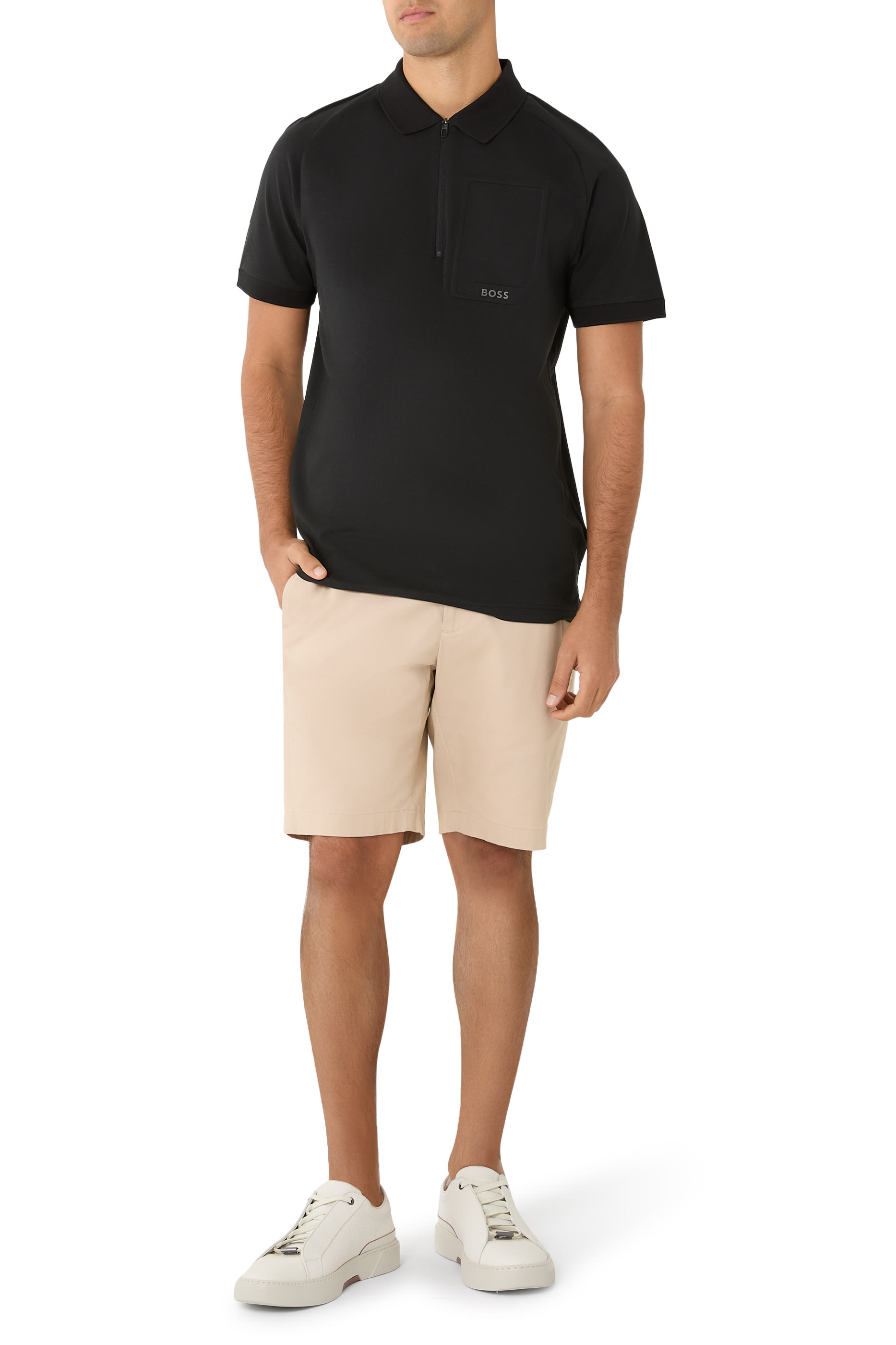 Urban Tech Zip-Neck Polo Shirt