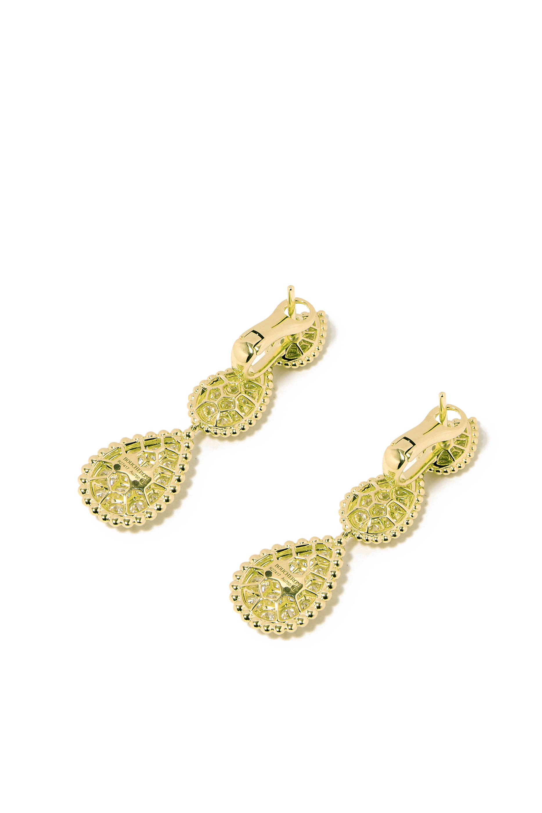 Serpent Boh&eacute;me Pendant Earrings, 18k Yellow-Gold & Diamonds