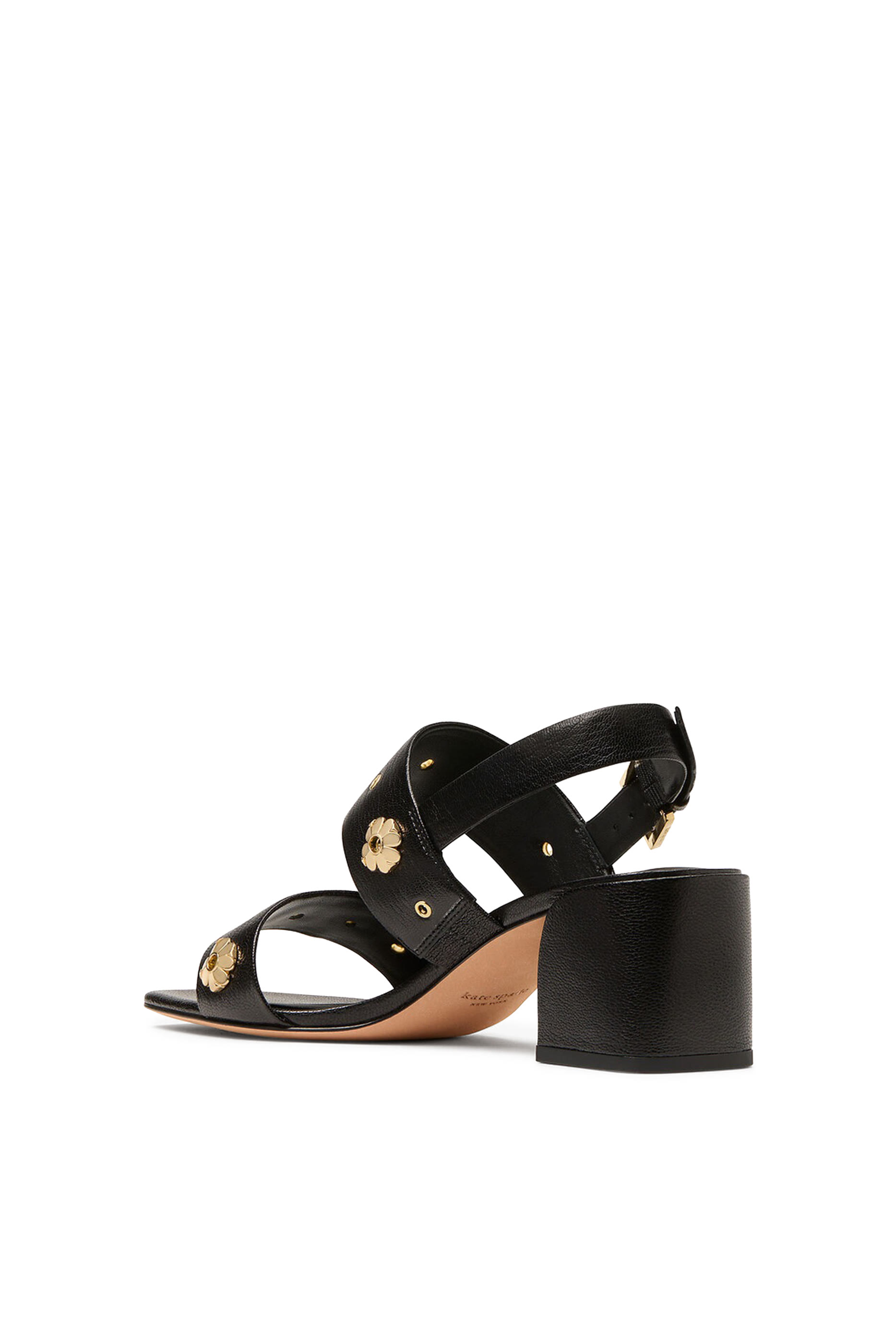 Spade Flower Stud 60 Block Heels