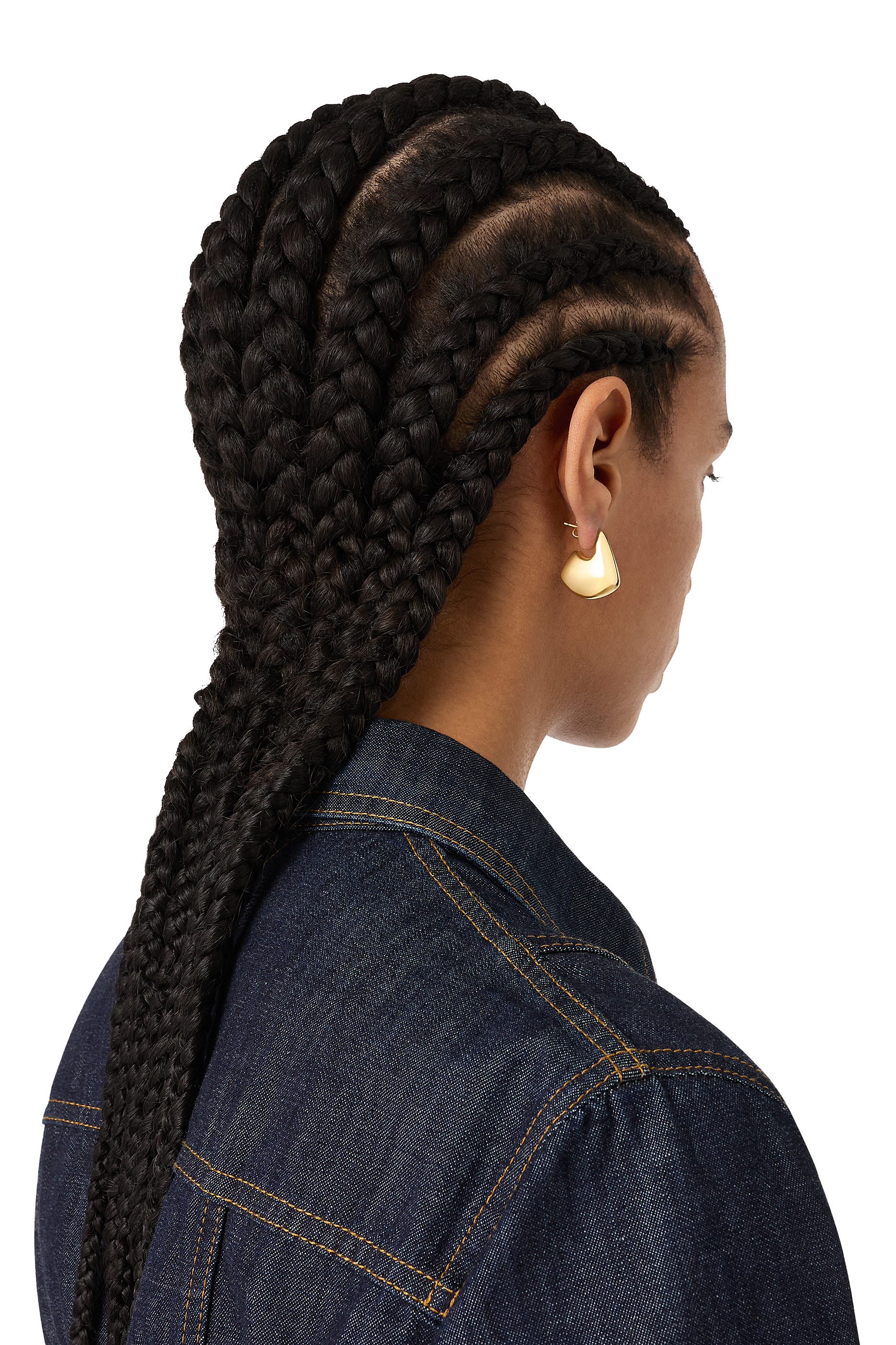 Small Fin Earrings, 18k Gold-Finish Sterling Silver