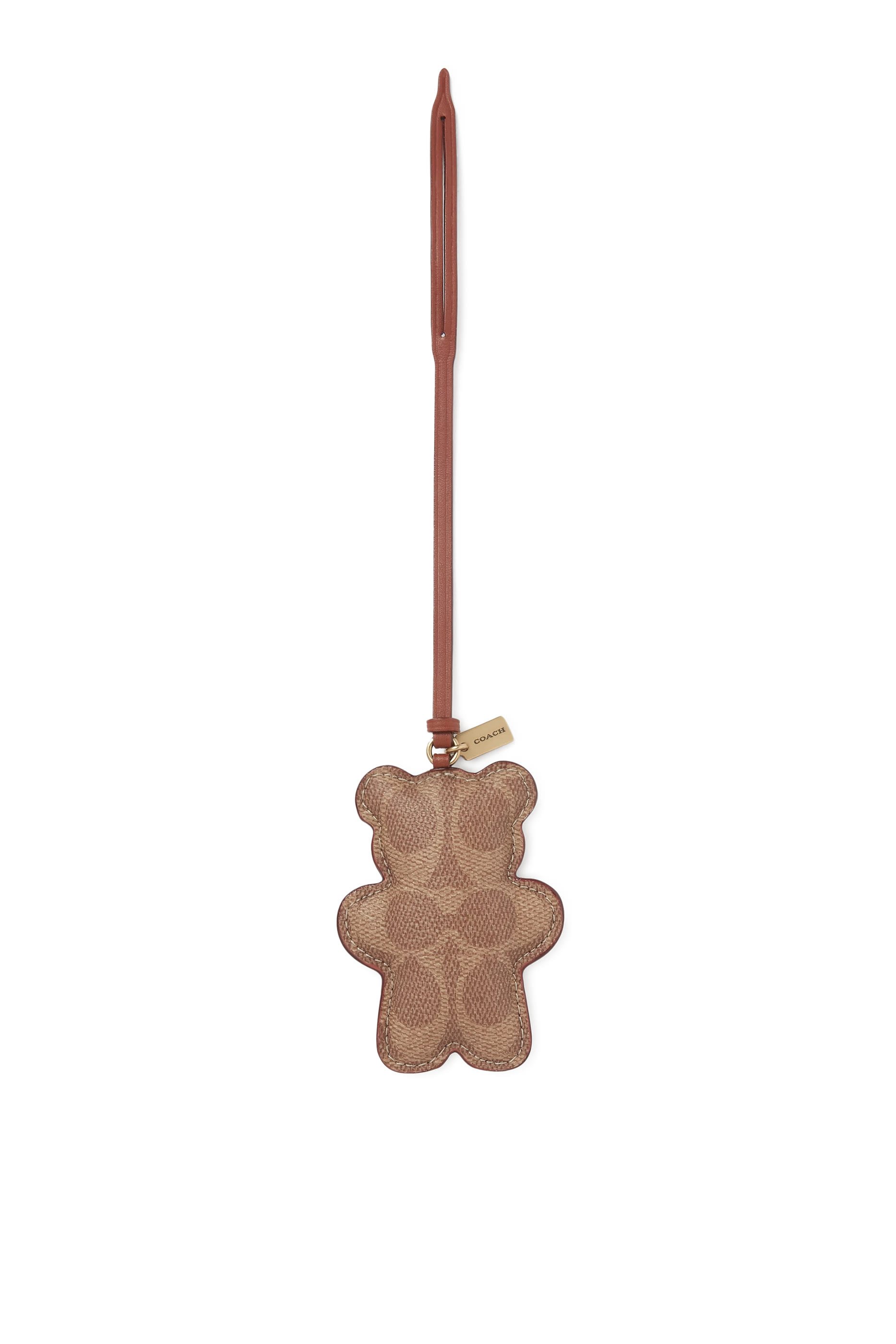 Bear Puffy Bag Charm in Signature Canvas 