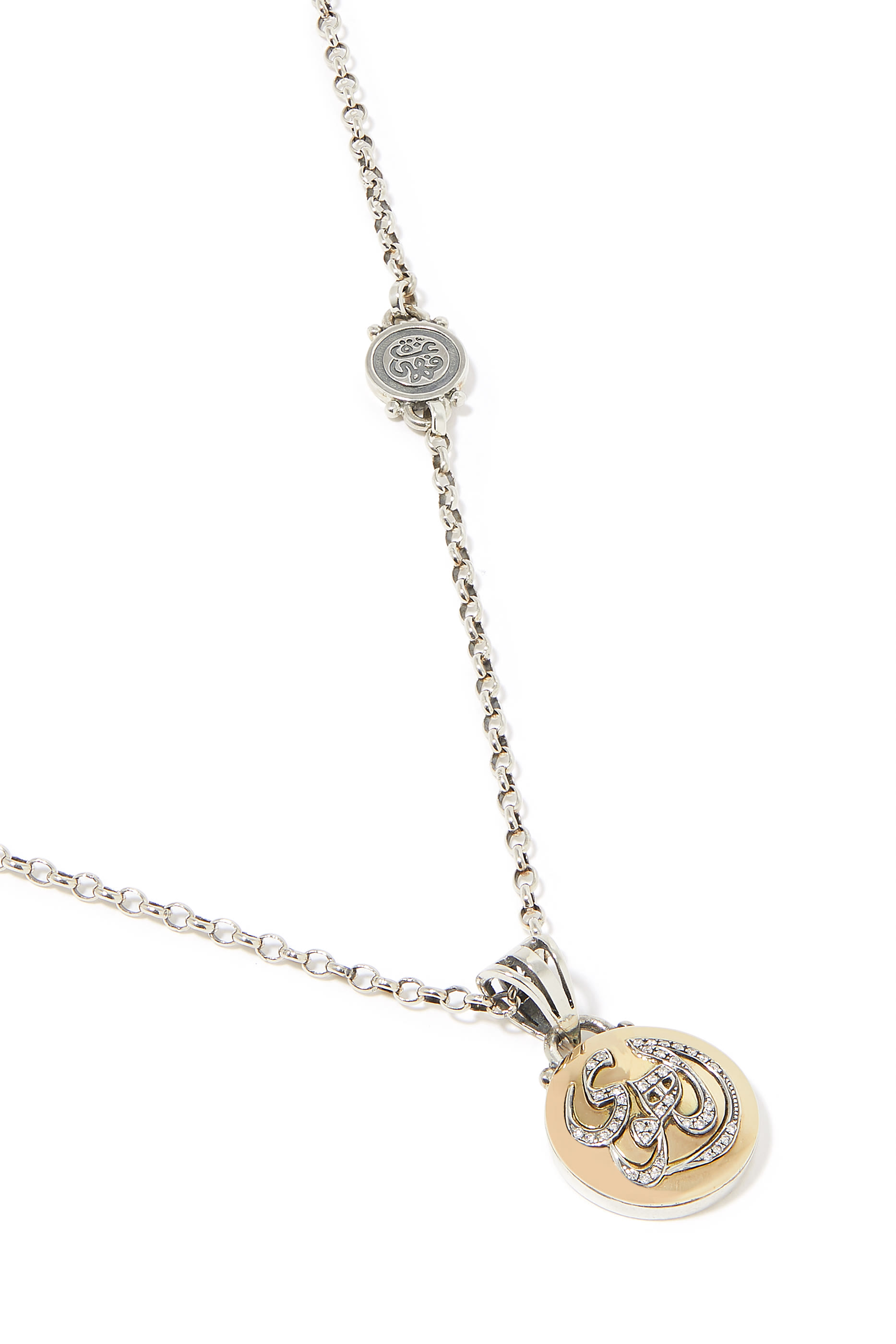 Dainty Calligraphy Necklace with Diamonds
