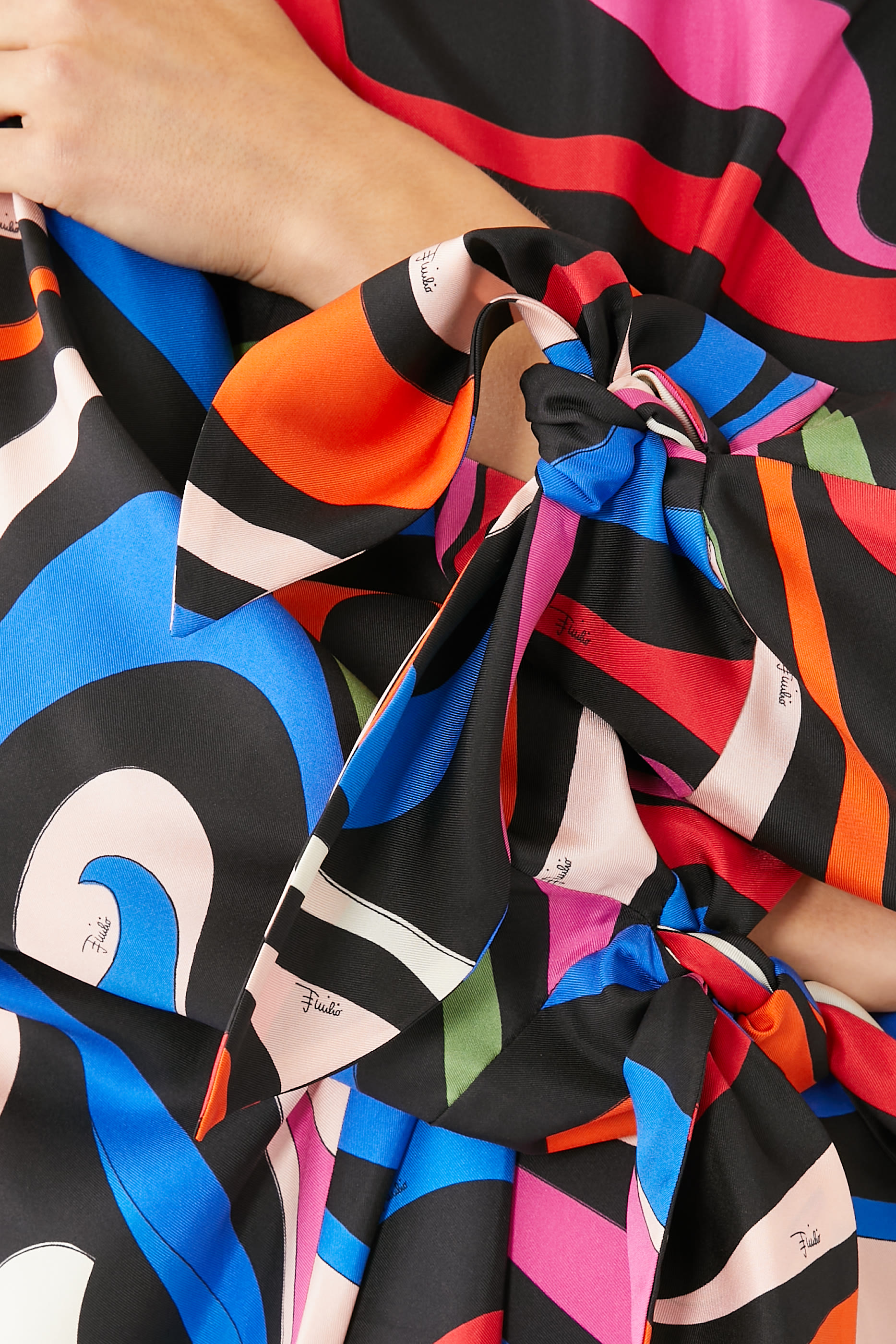 Marmo-Print Silk-Twill Kaftan Dress