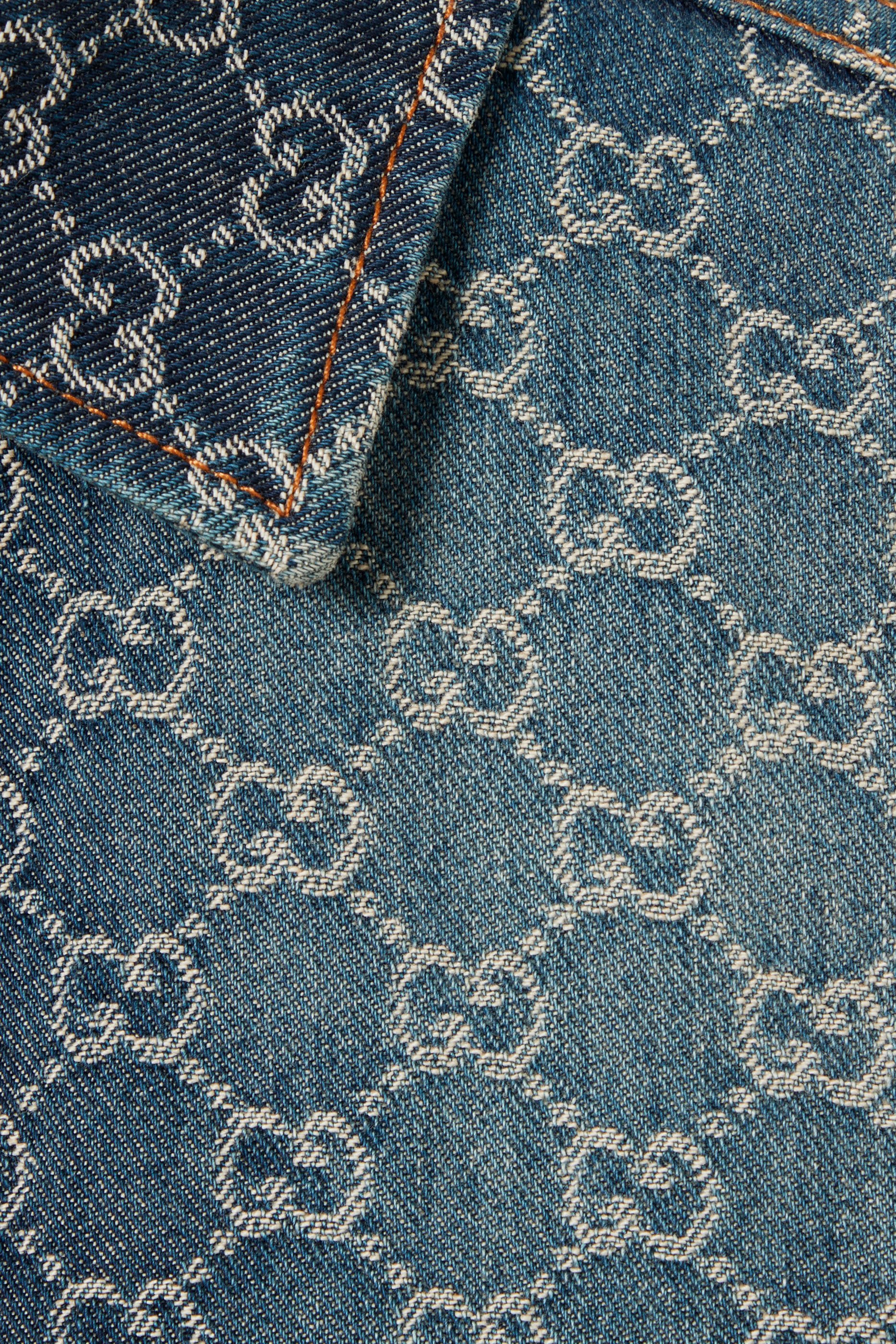 GG Cotton Denim Jacquard Shirt