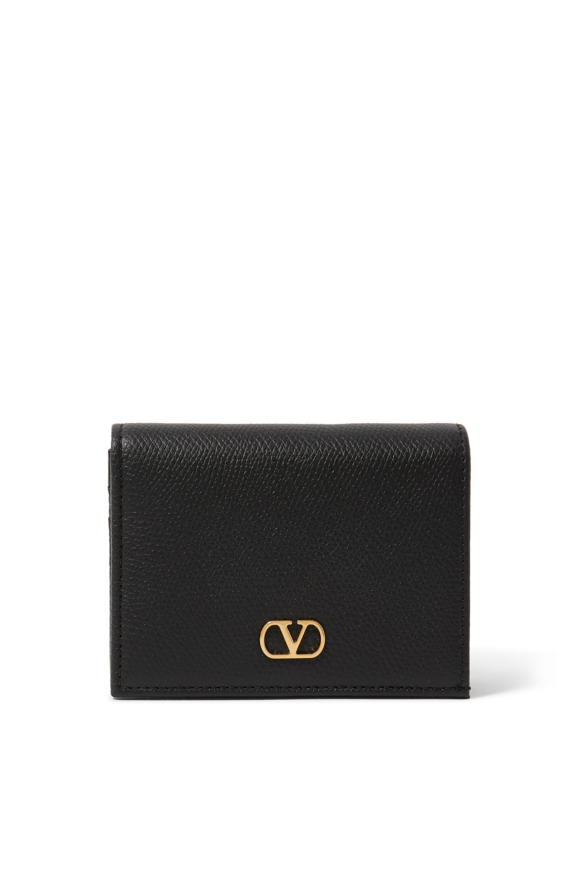 VLogo Signature Grainy Calfskin Wallet