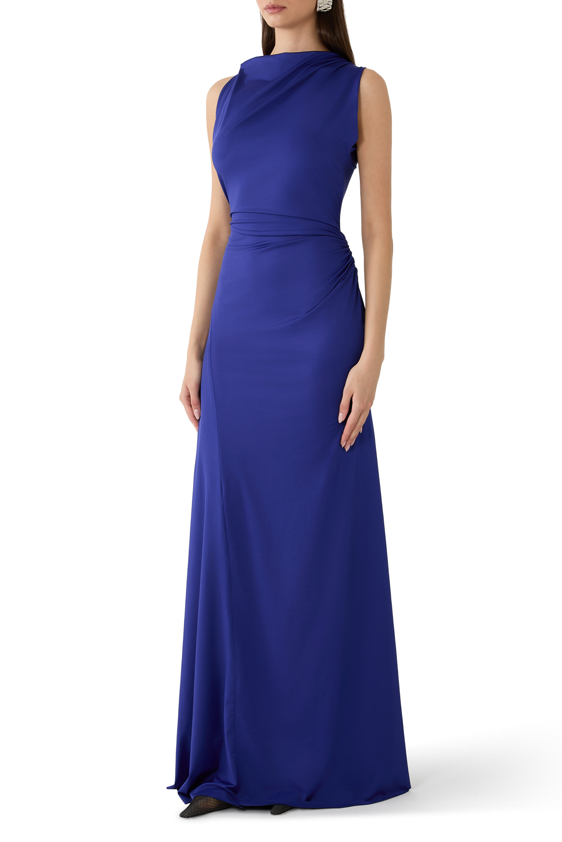Sleeveless Draped Gown 