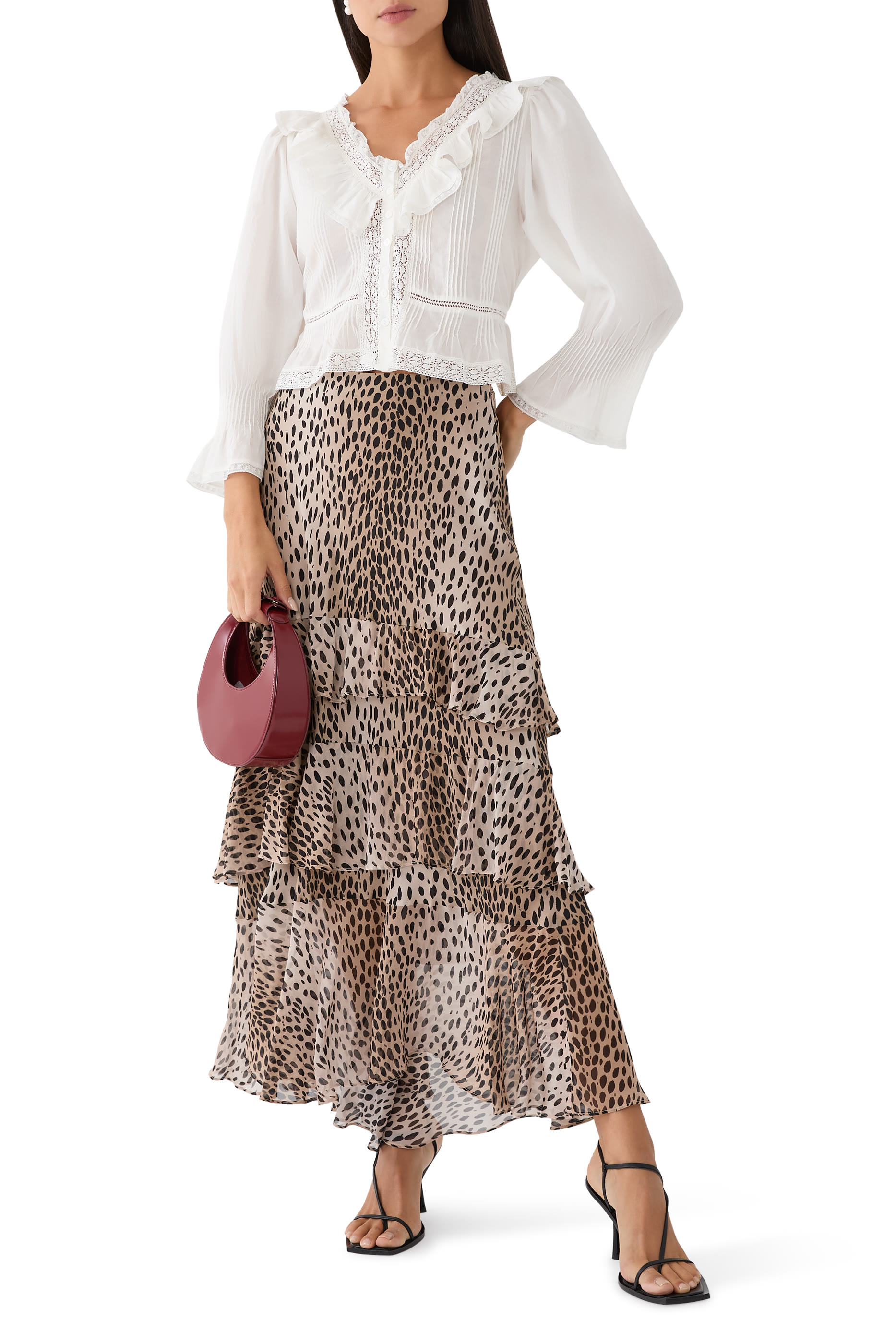 Preslee Silk Midi Skirt