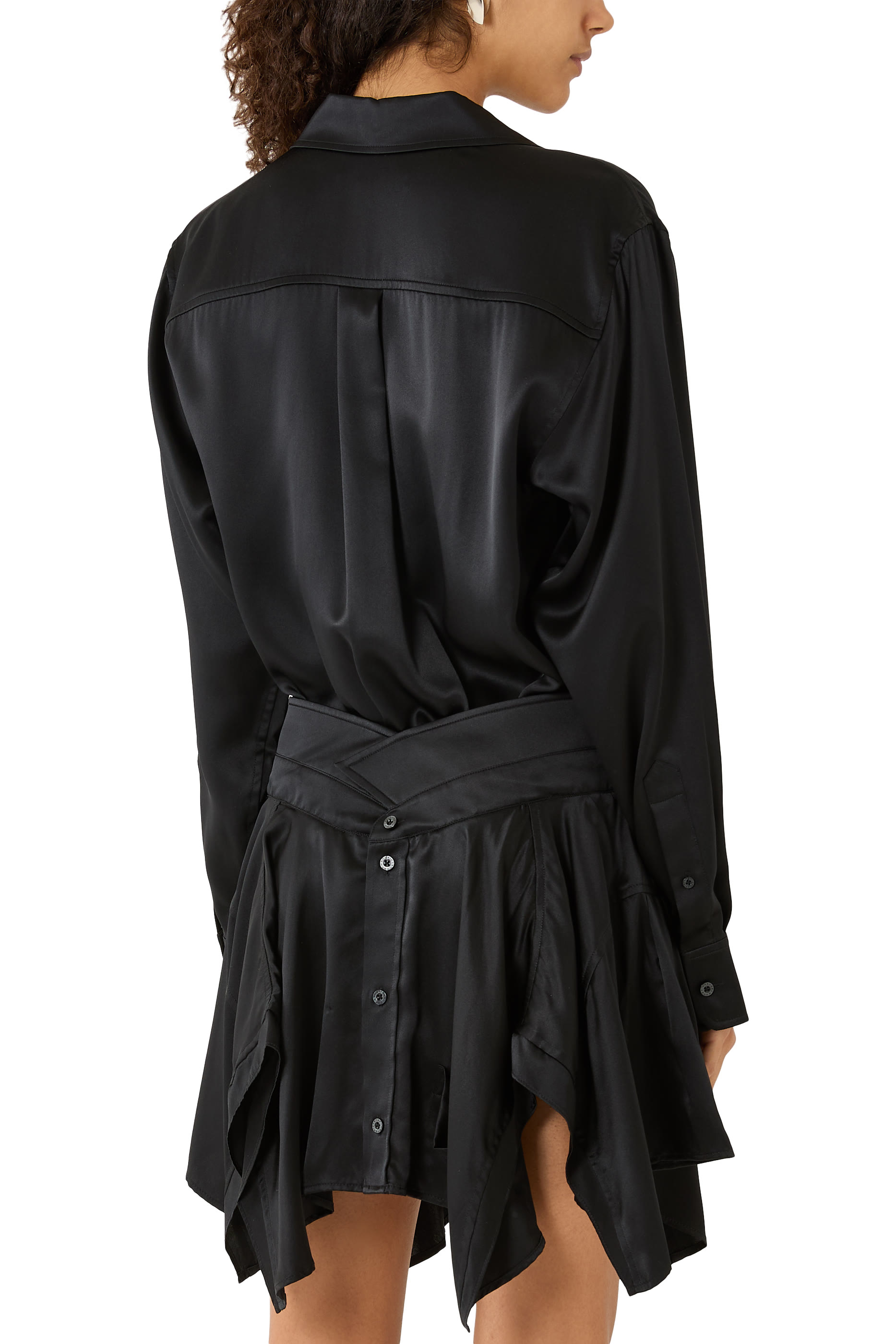 Silk Charmeuse Pre-Styled Double Shirtdress 