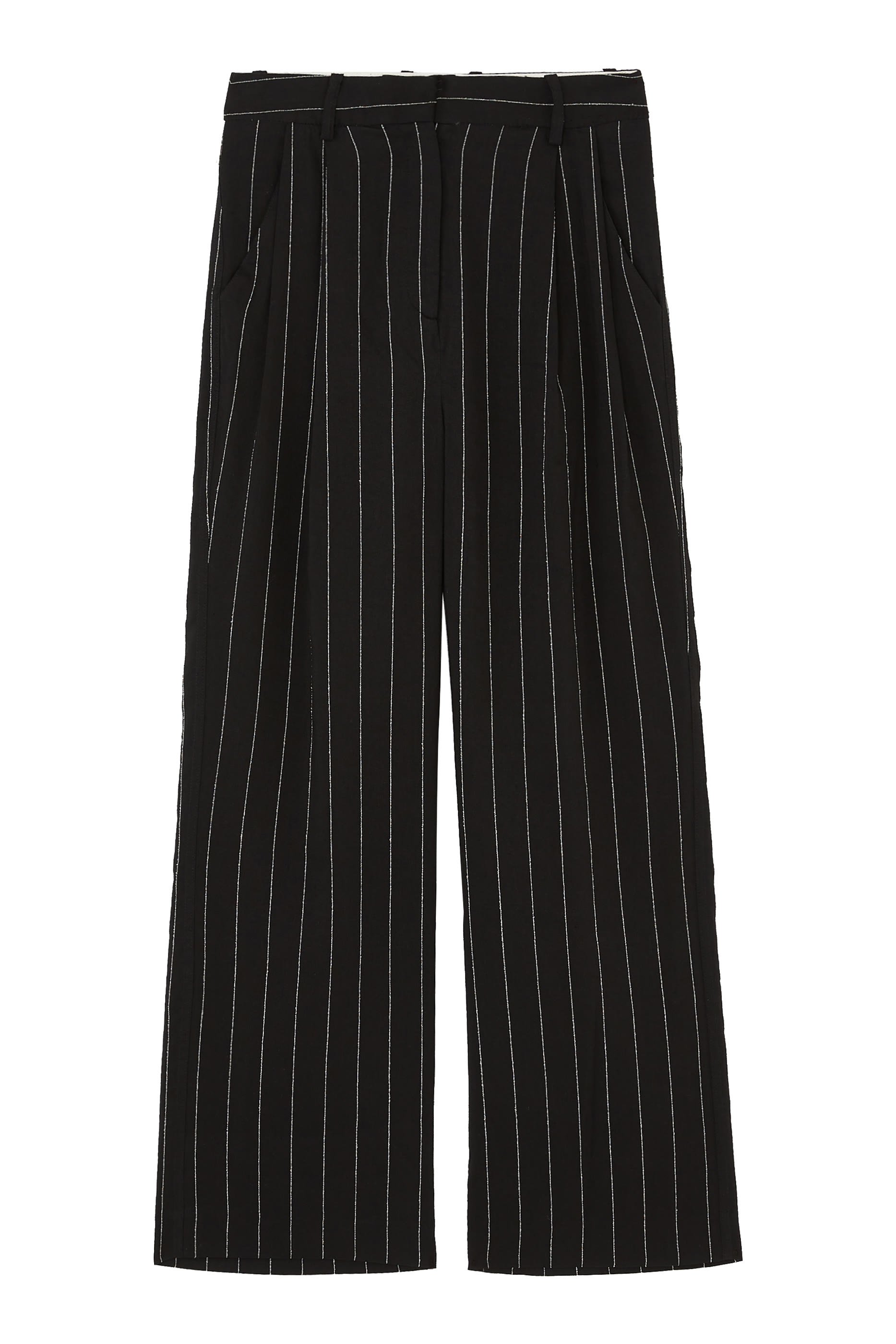 Striped Wide-Leg Pants