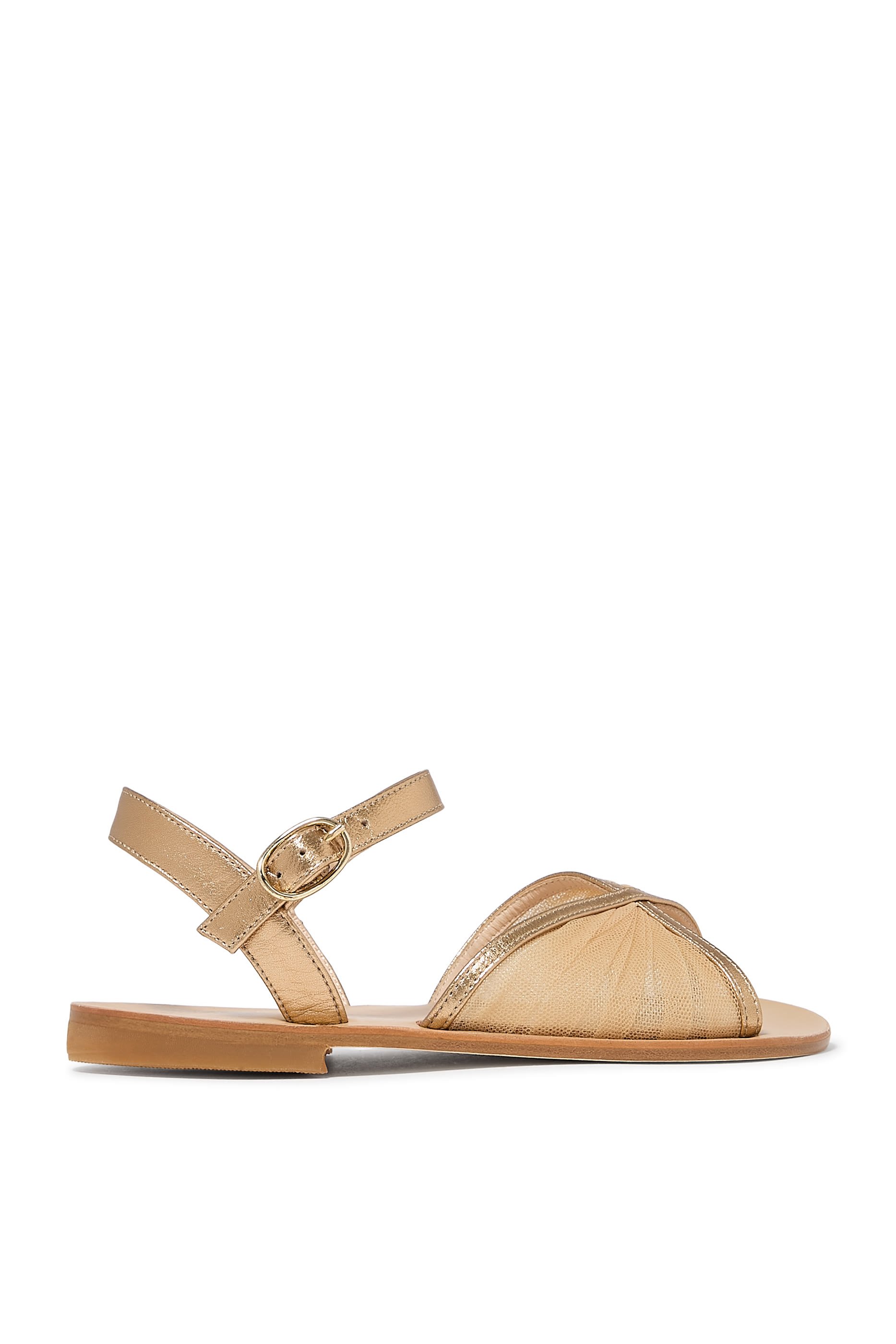 Kids Katy Mini Tulle Metallic Sandals