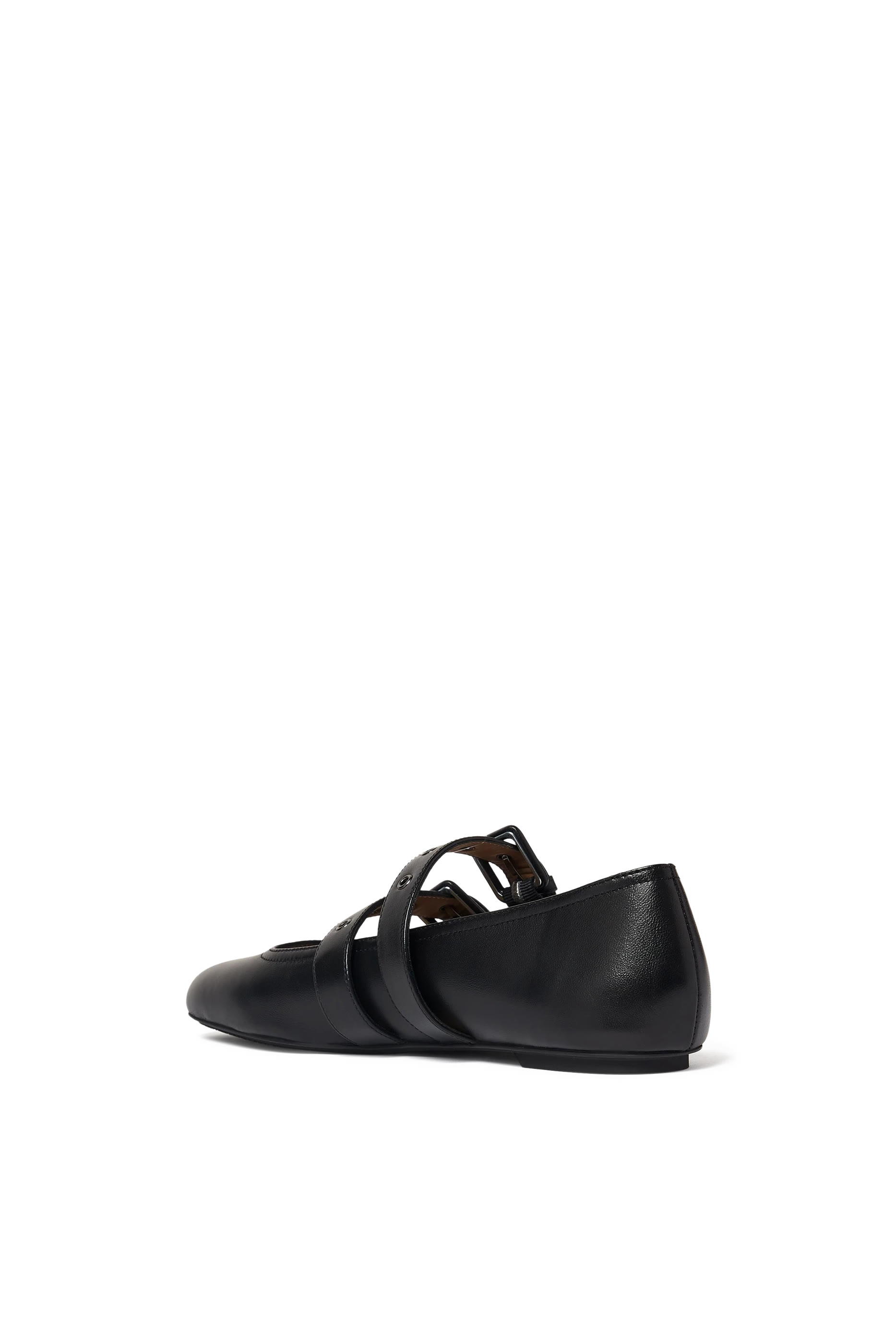 Double Strap Square-Toed Ballerinas