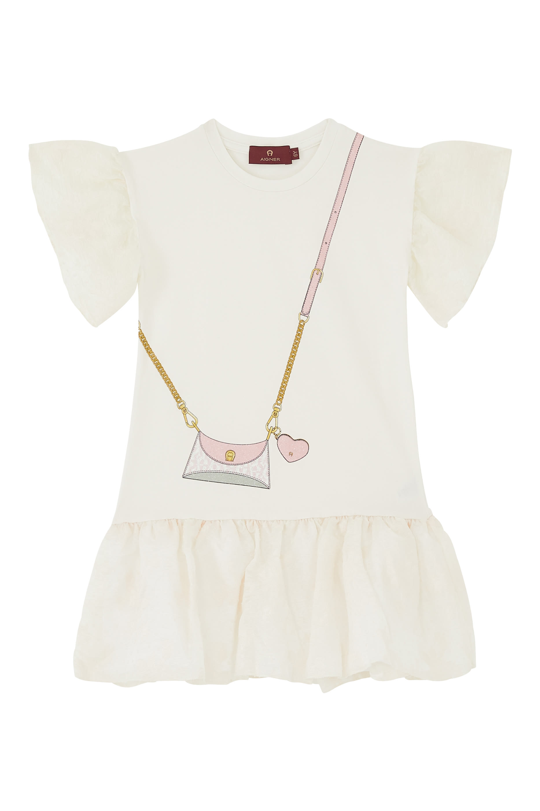 Kids Ruffle Purse Print Dress