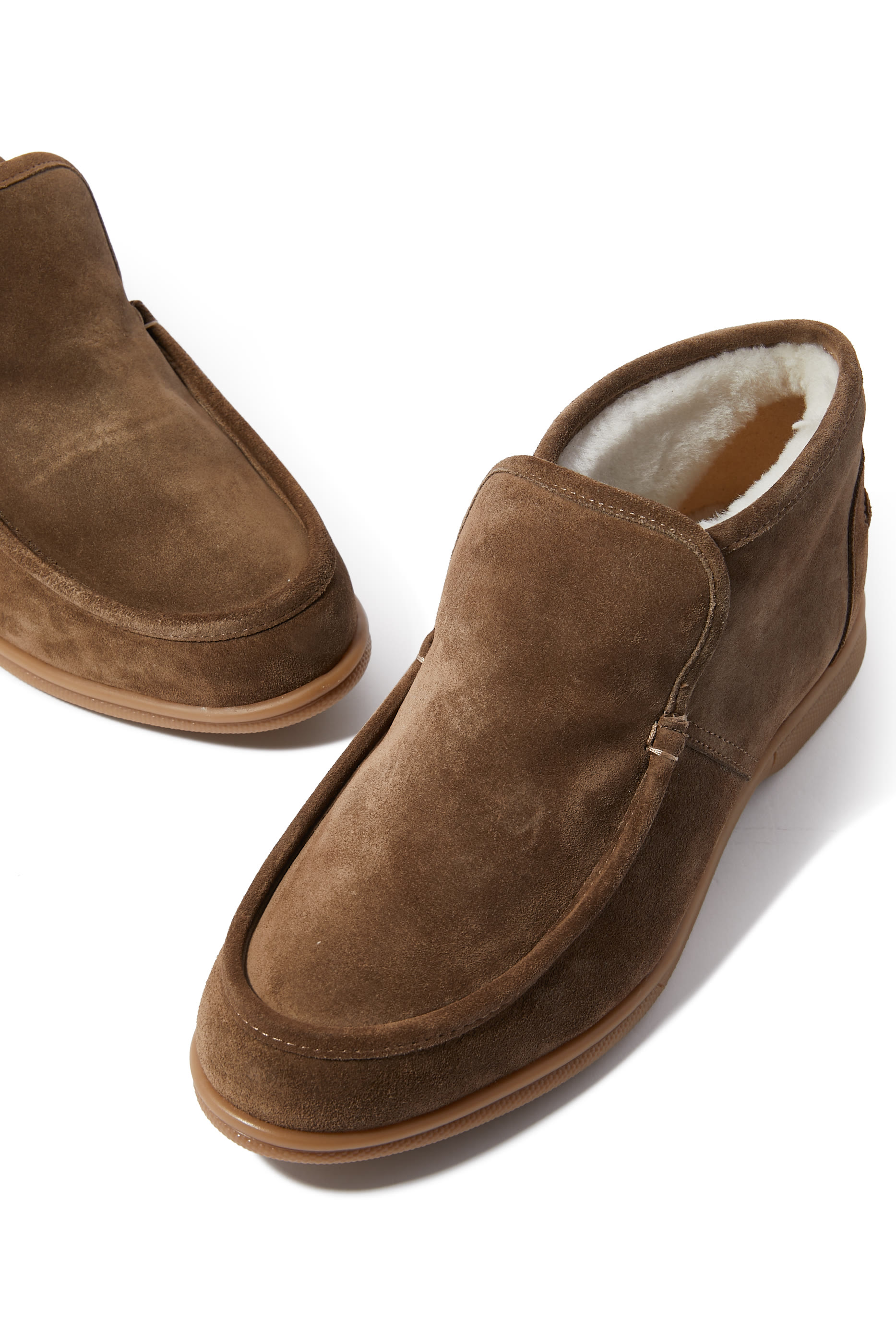 Lace-Up Boots in Stiff Merinillo