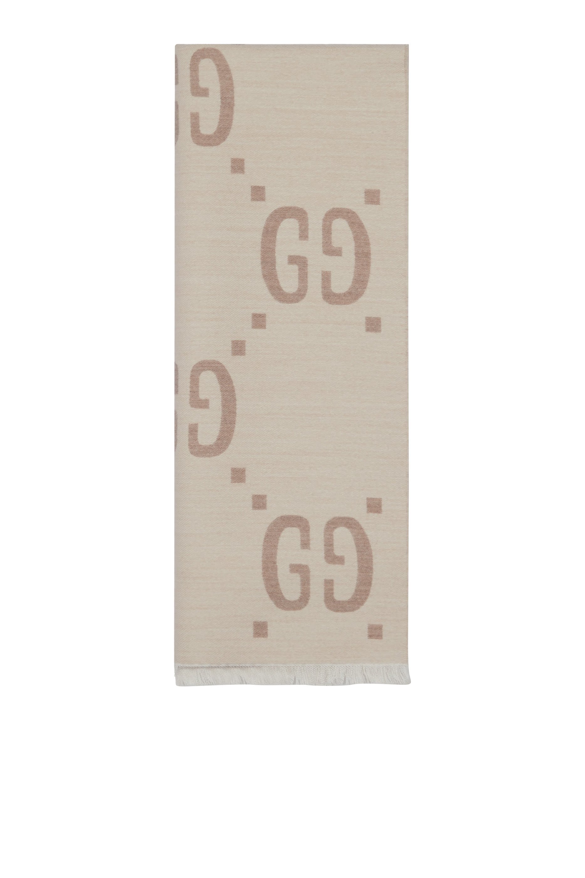 GG Jacquard Wool Silk Scarf