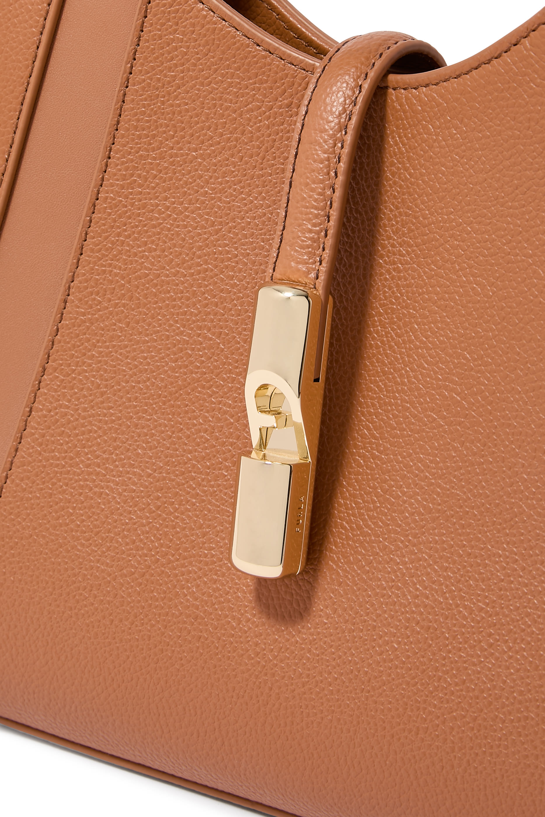 Goccia S Grained Leather Handbag