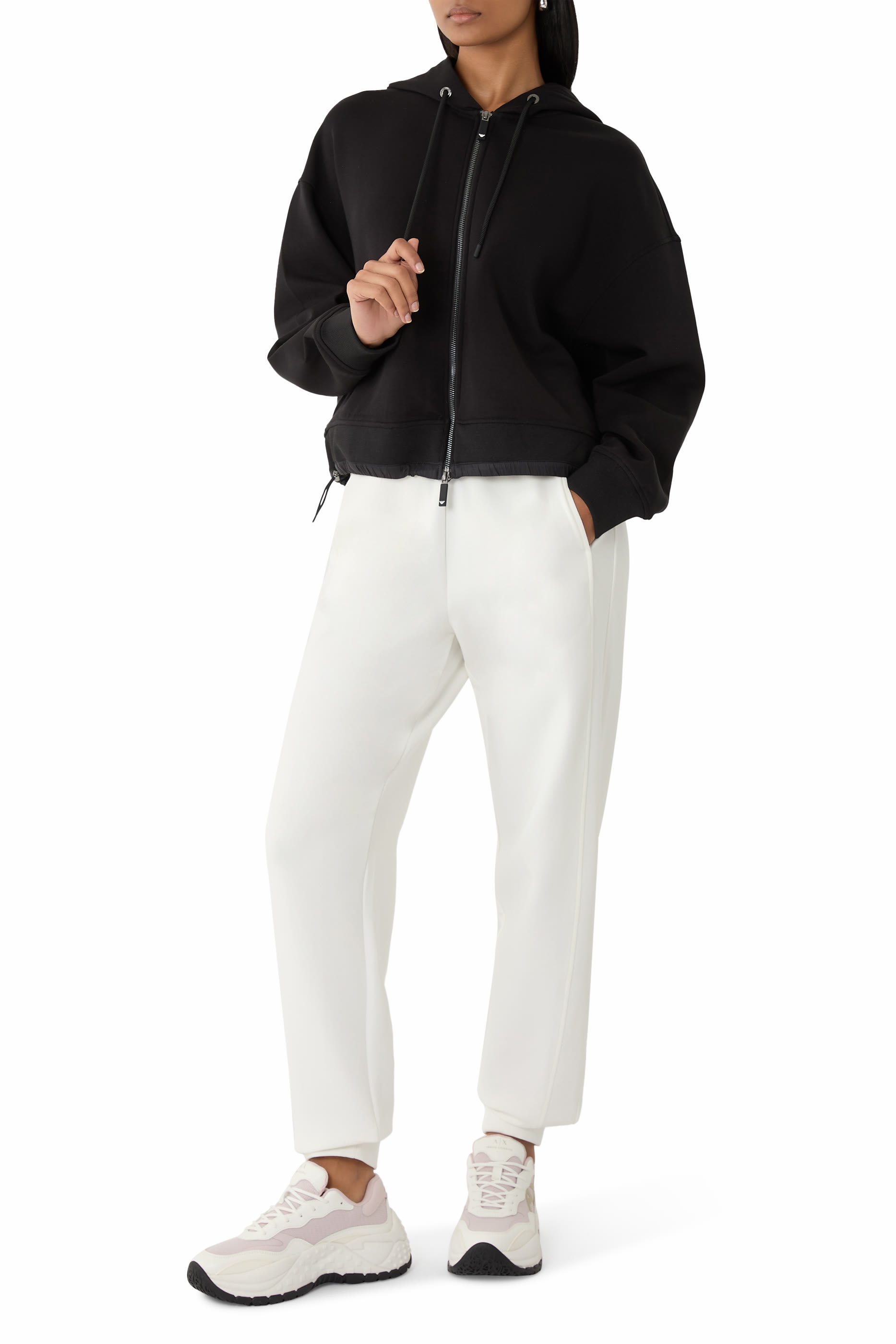 Double Jersey Zip-Up Sweatshirt