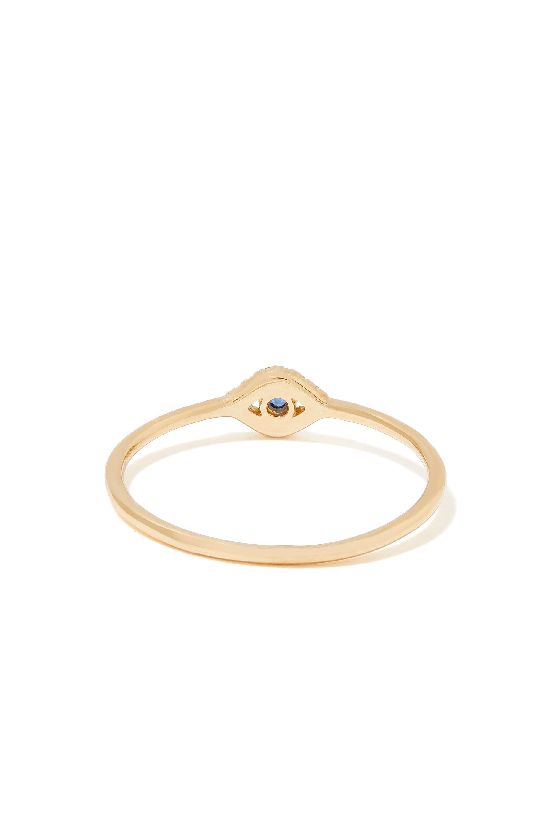 Small Bezel Evil Eye Ring