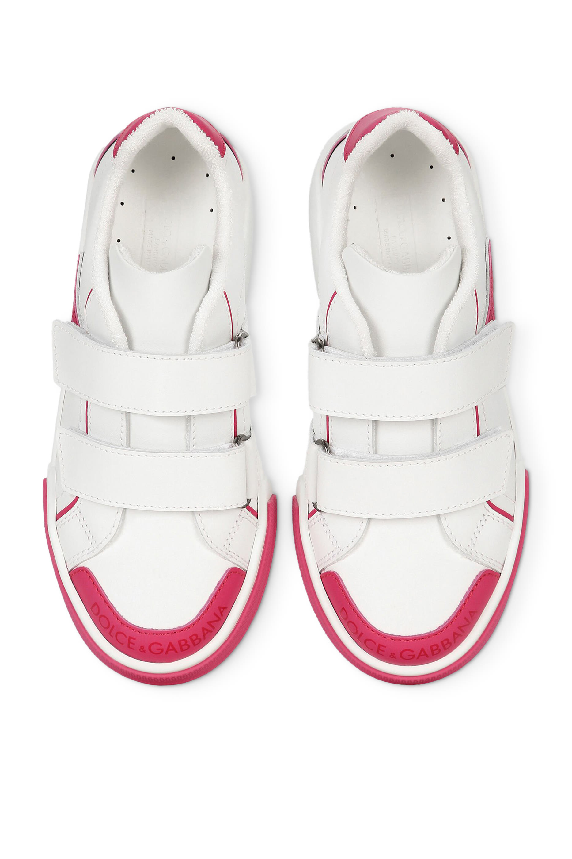 Kids Portofino Velcro Leather Sneakers