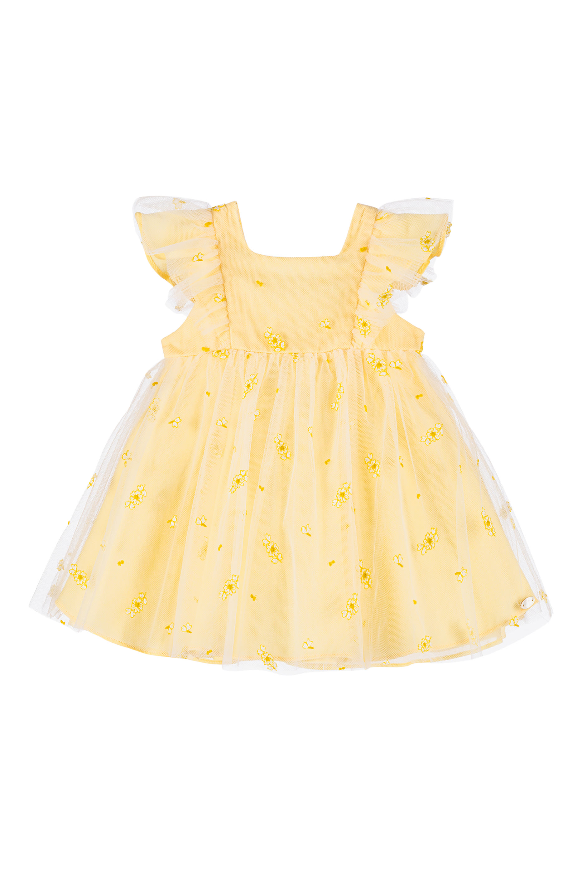 Kids Embroidered Tulle Dress