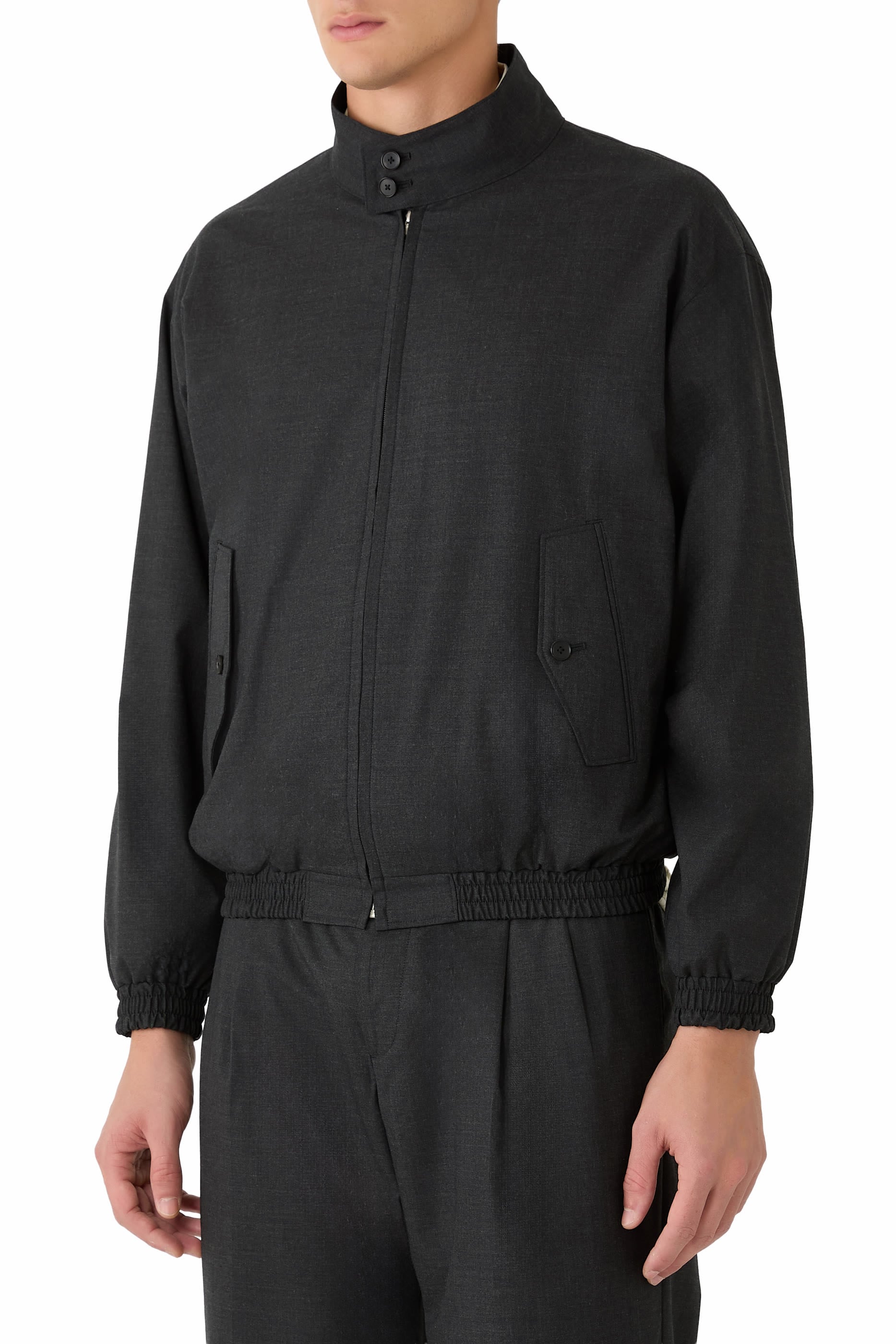 Ultra Fine Tropical Wool Zip Blouson