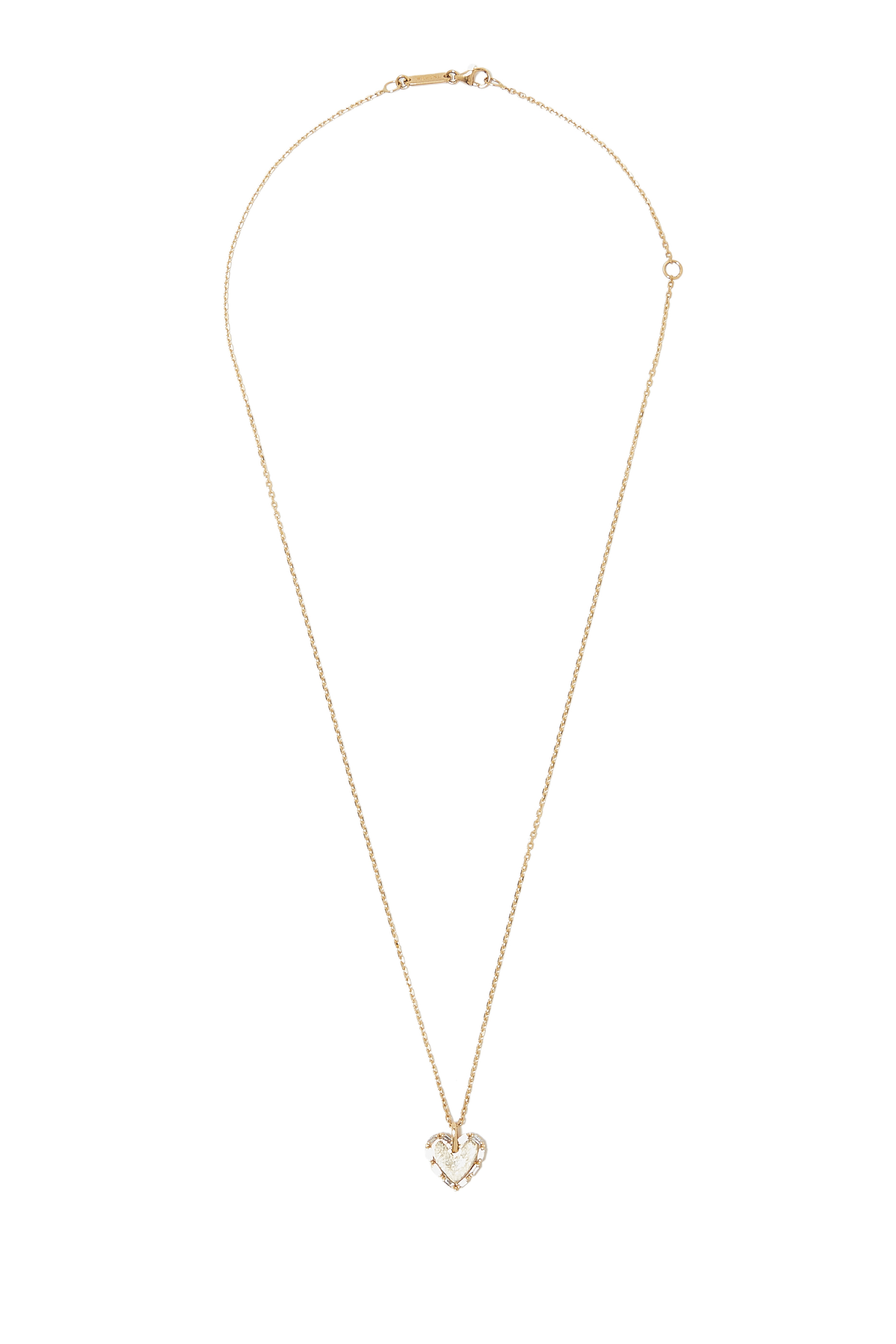 Heart Necklace, 18k Yellow Gold & Diamonds