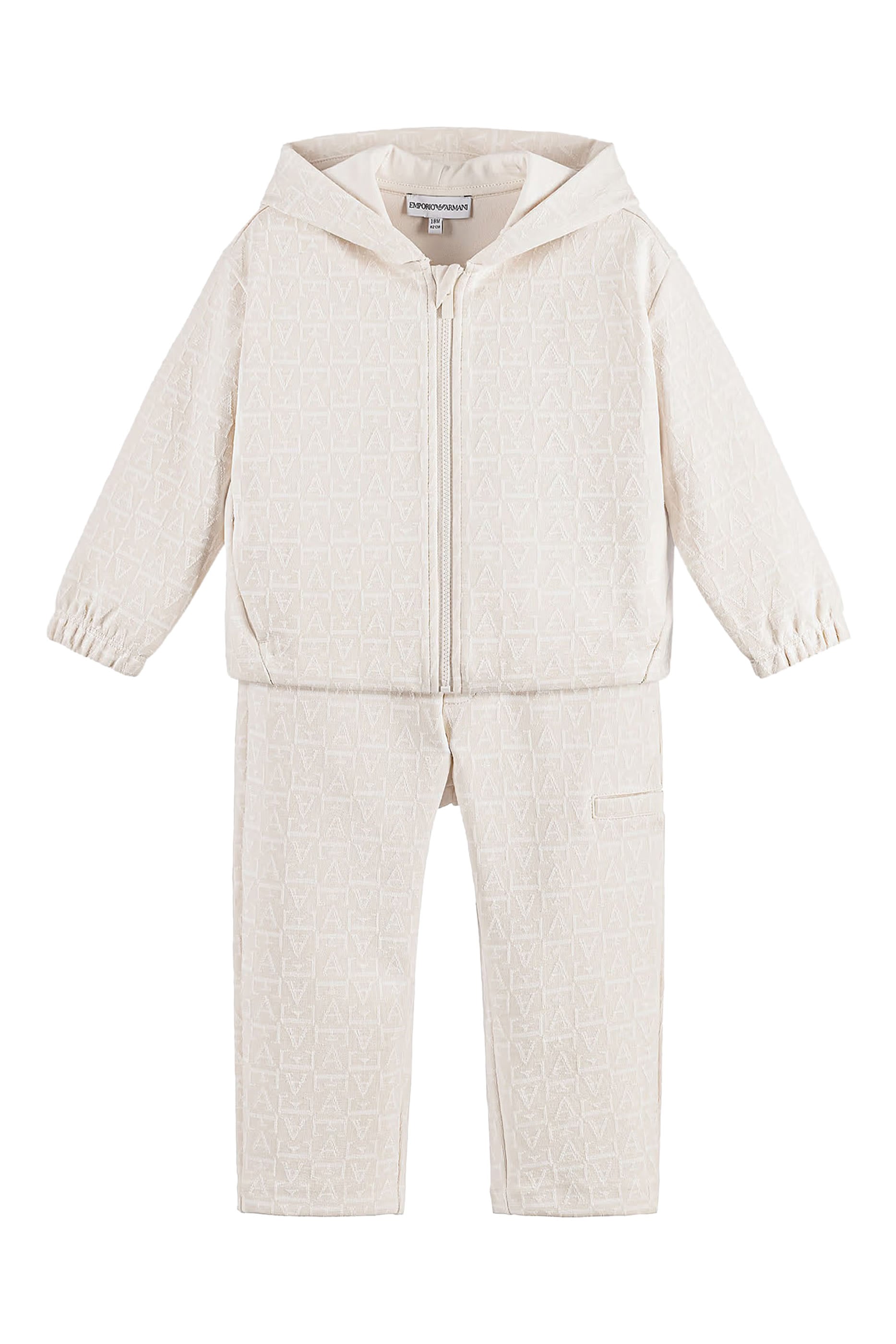 Kids Hooded Monogram Tracksuit 