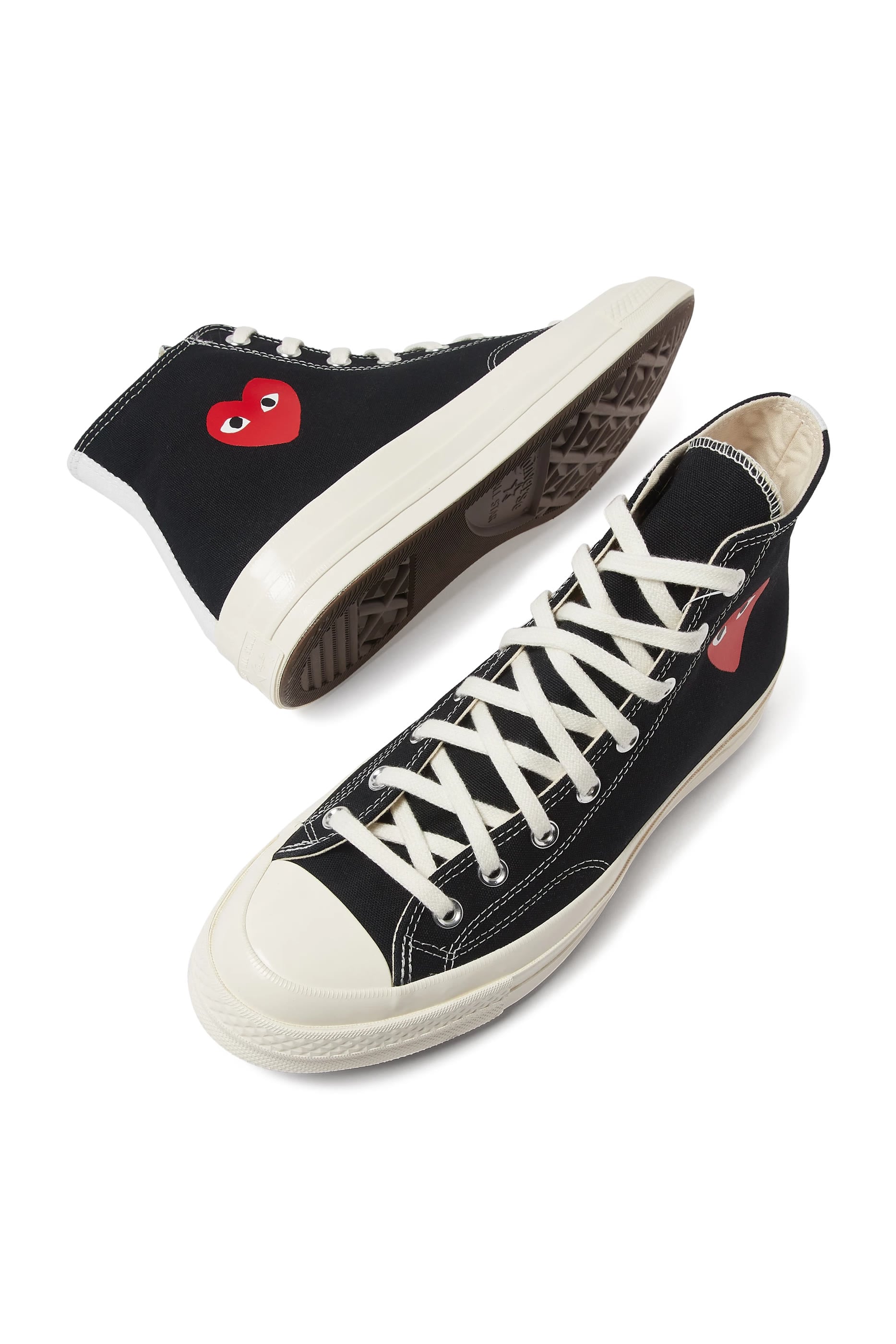 Converse Small Red Heart High Top Sneakers